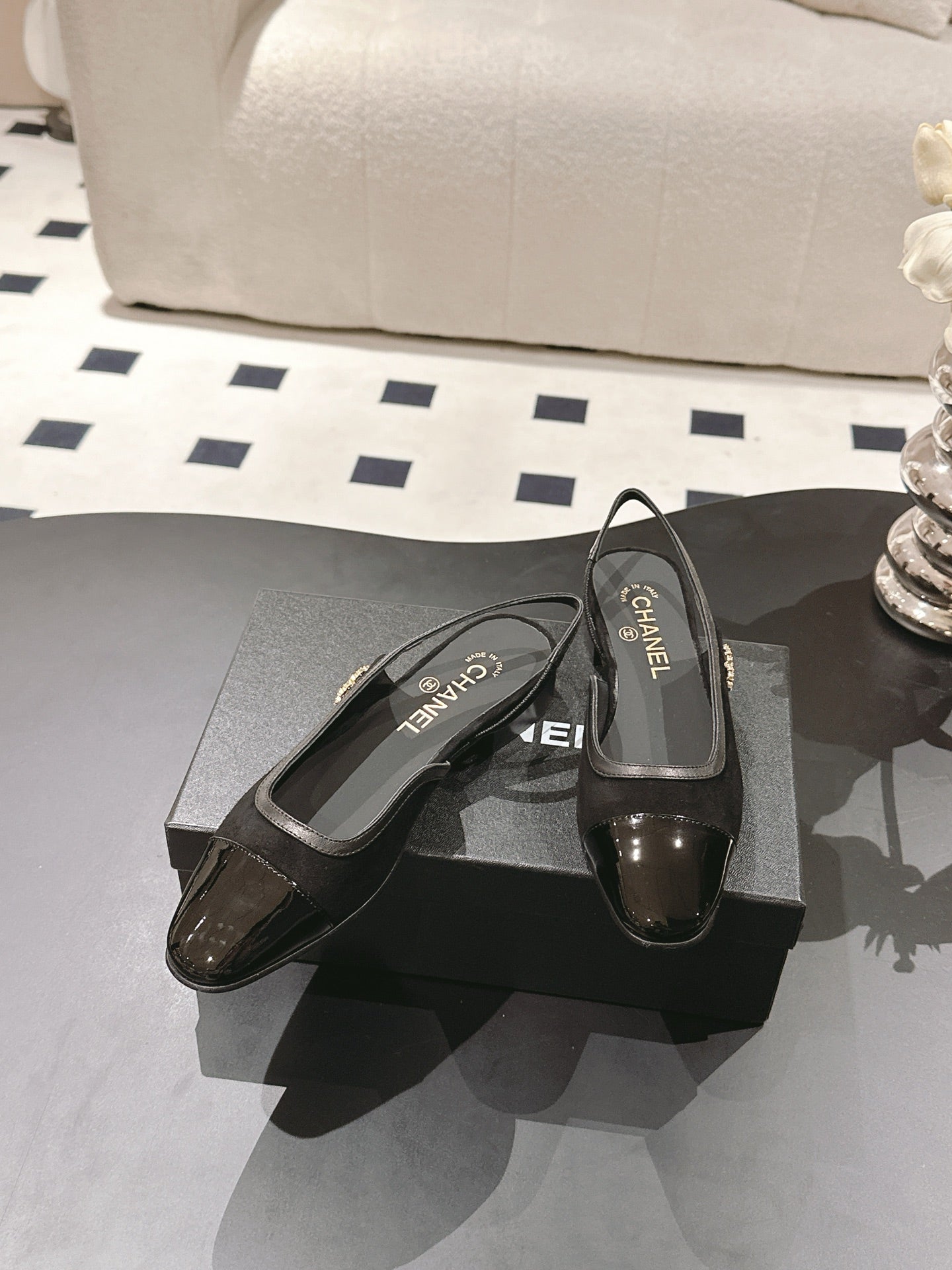 CC Slingback Black Suede 237503