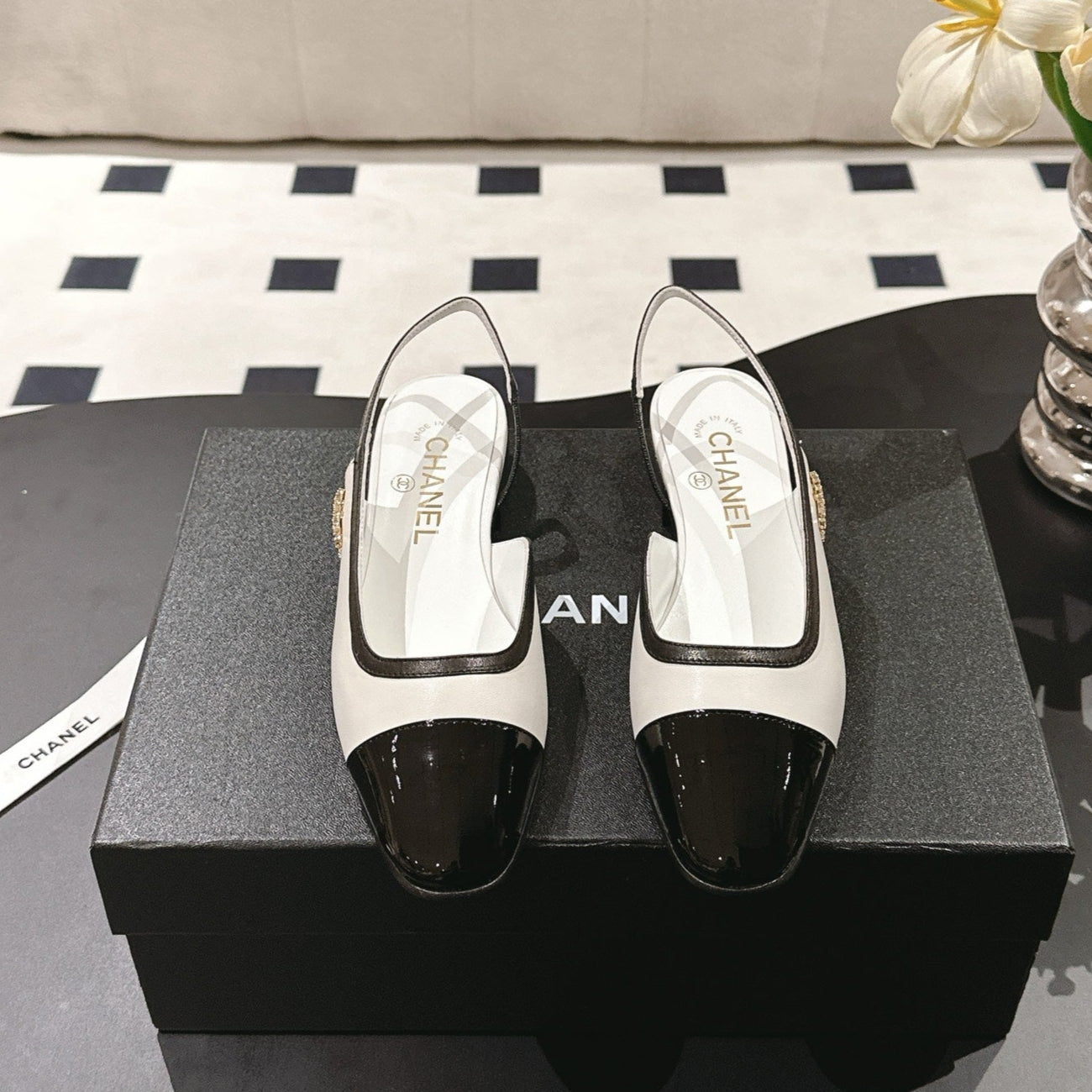 CC Slingback White Leather 237498