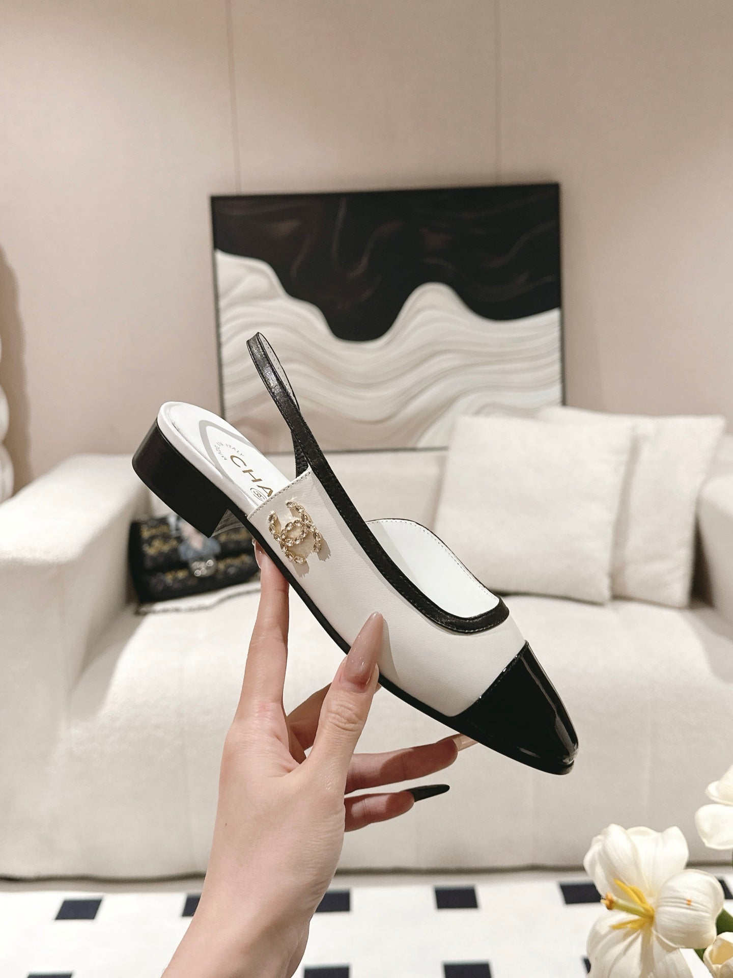 CC Slingback White Leather 237498