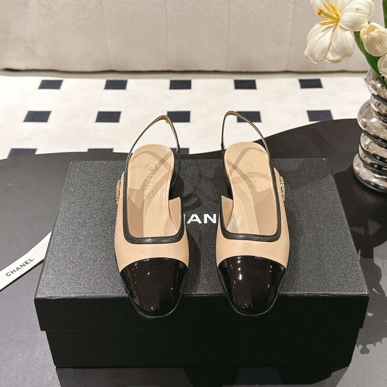 CC Slingback Cream Leather 237499