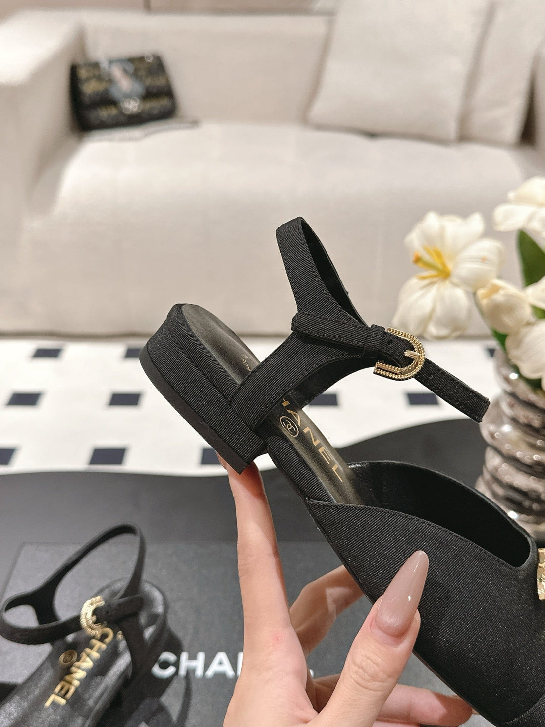 CC Slingback Black Fabric 237513