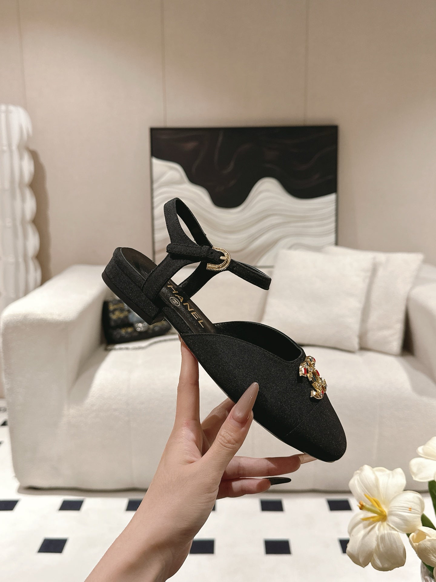 CC Slingback Black Fabric 237513