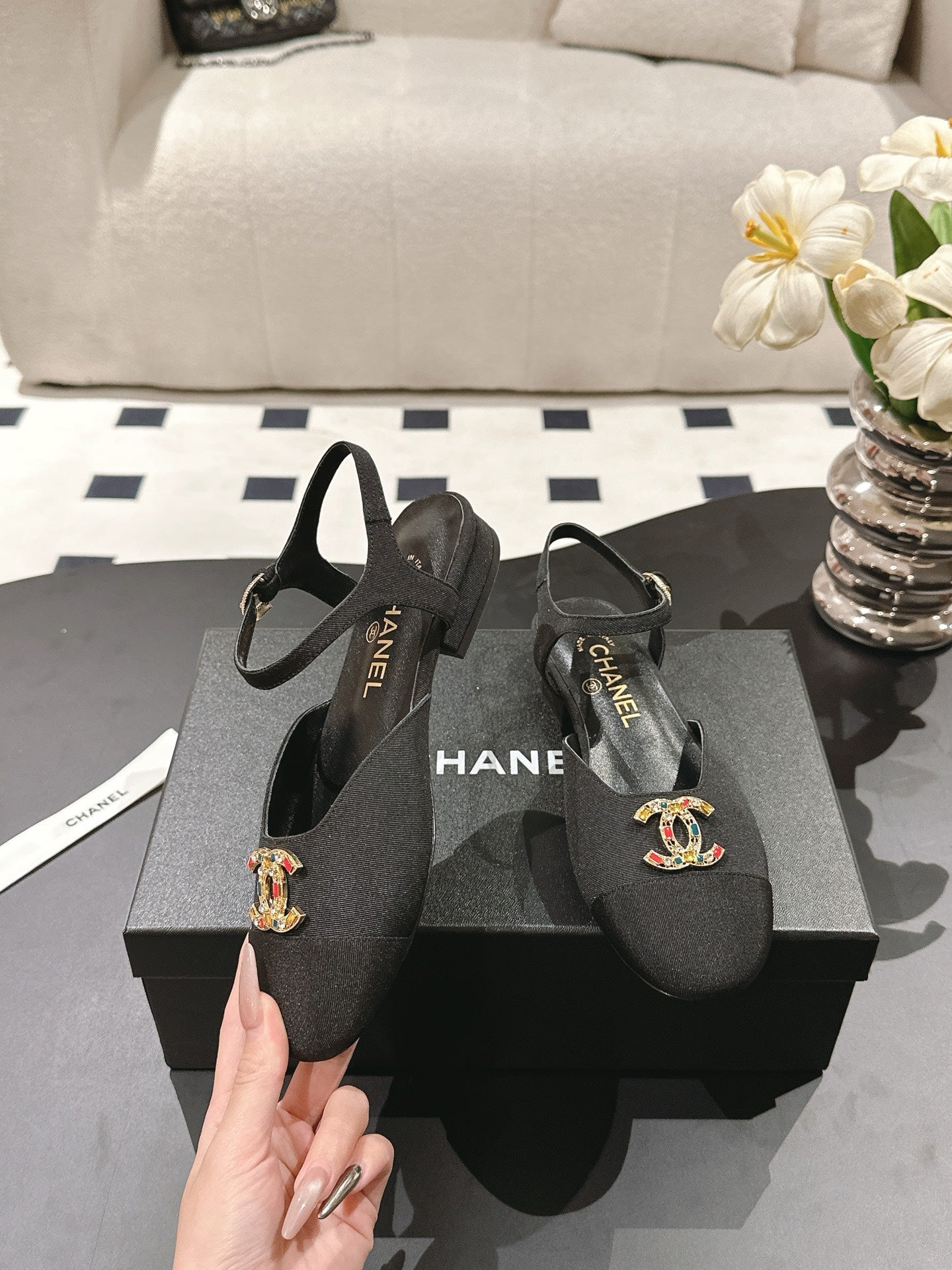 CC Slingback Black Fabric 237513