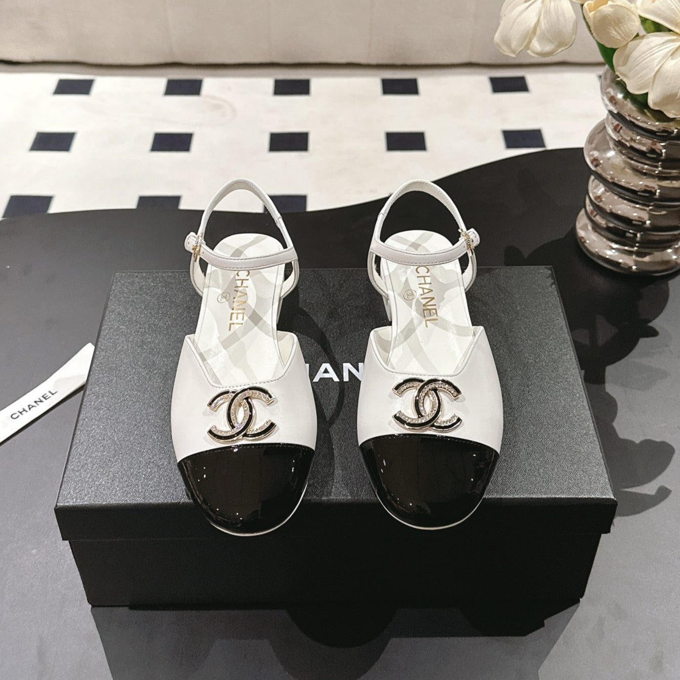 CC Slingback White Sheepskin 237514