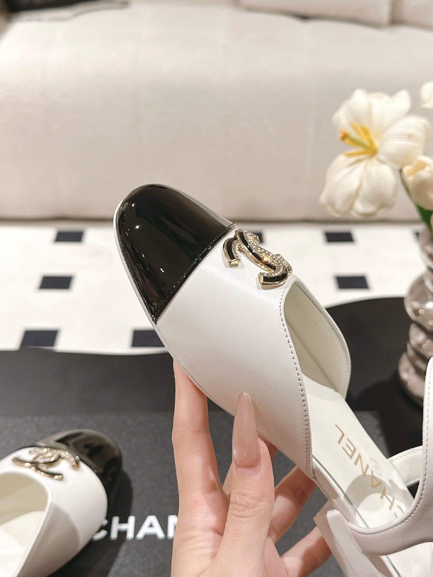 CC Slingback White Sheepskin 237514