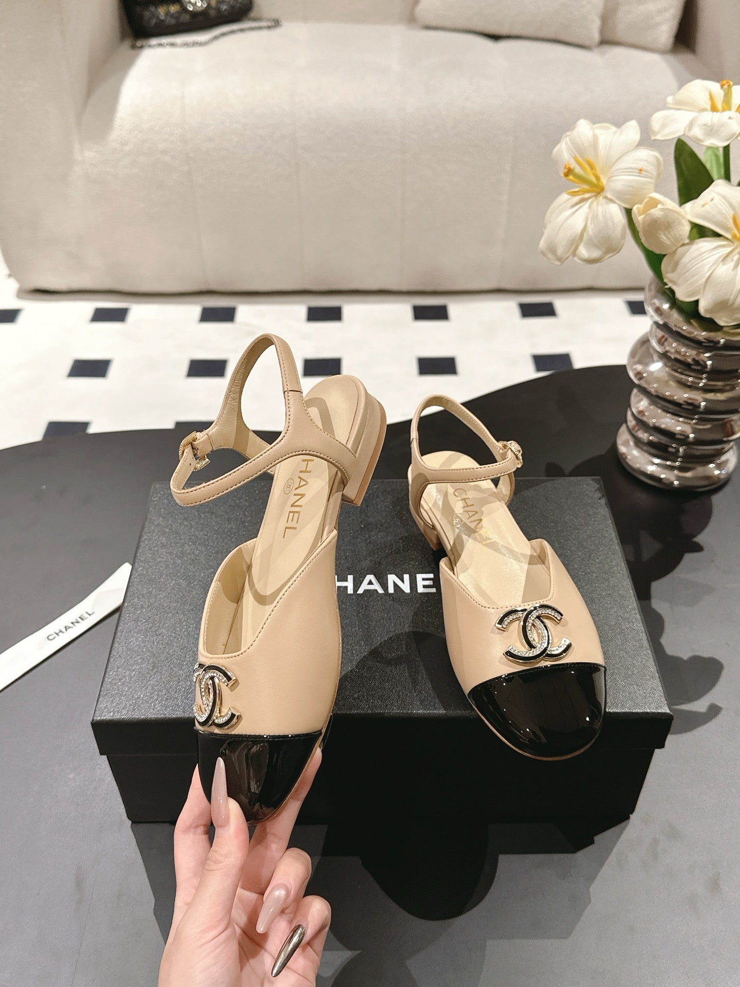 CC Slingback Cream Sheepskin 237516
