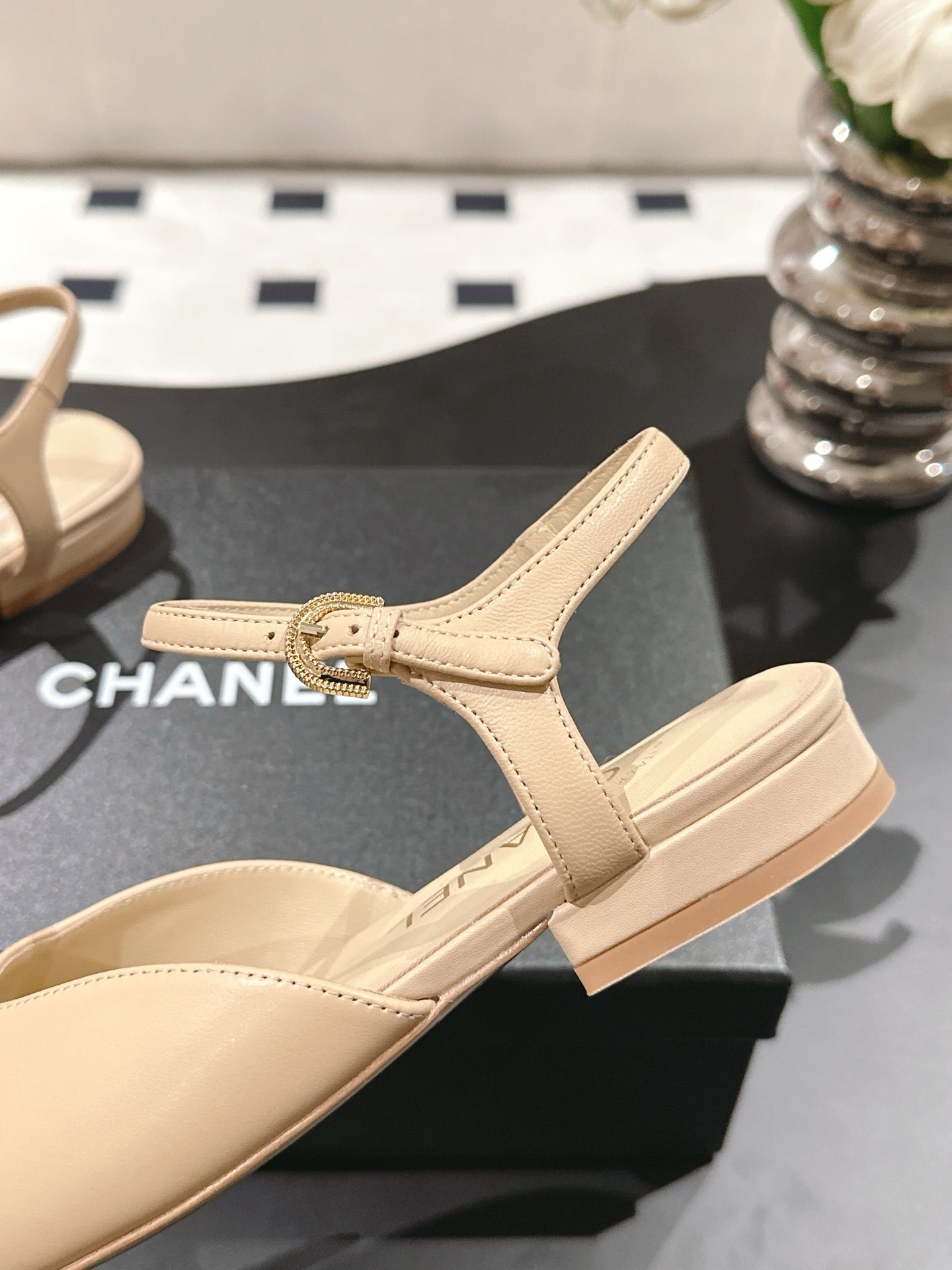 CC Slingback Cream Sheepskin 237516