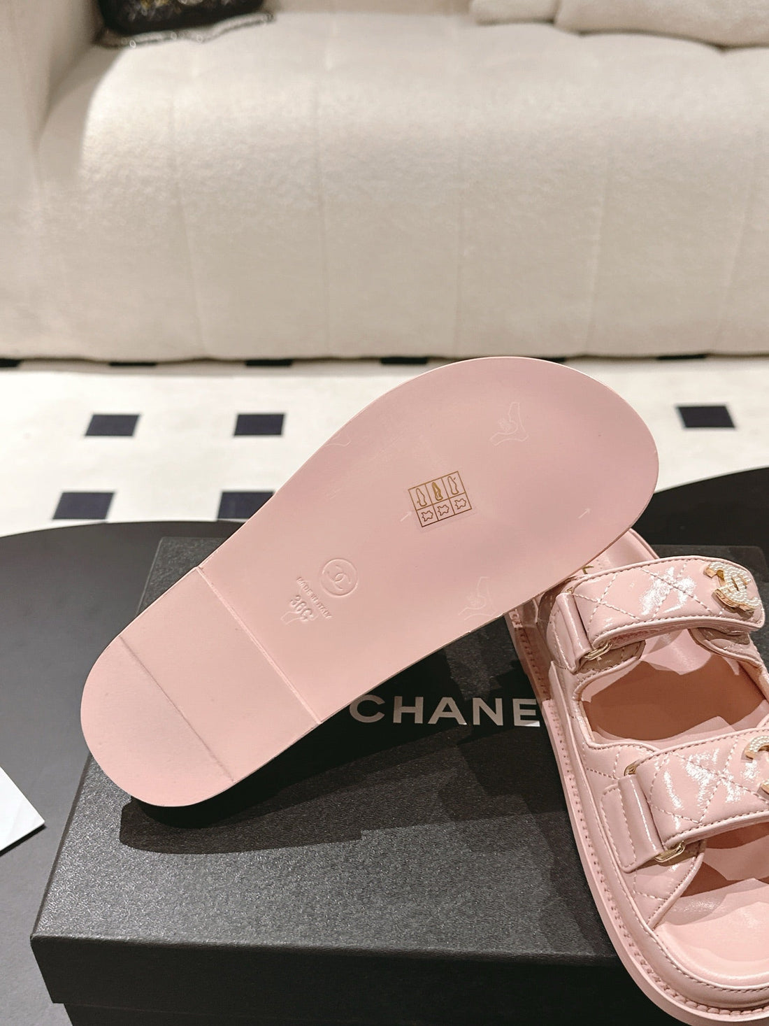 CC 25 Dad Sandal Mule Pink Pastel Patent Leather 237580