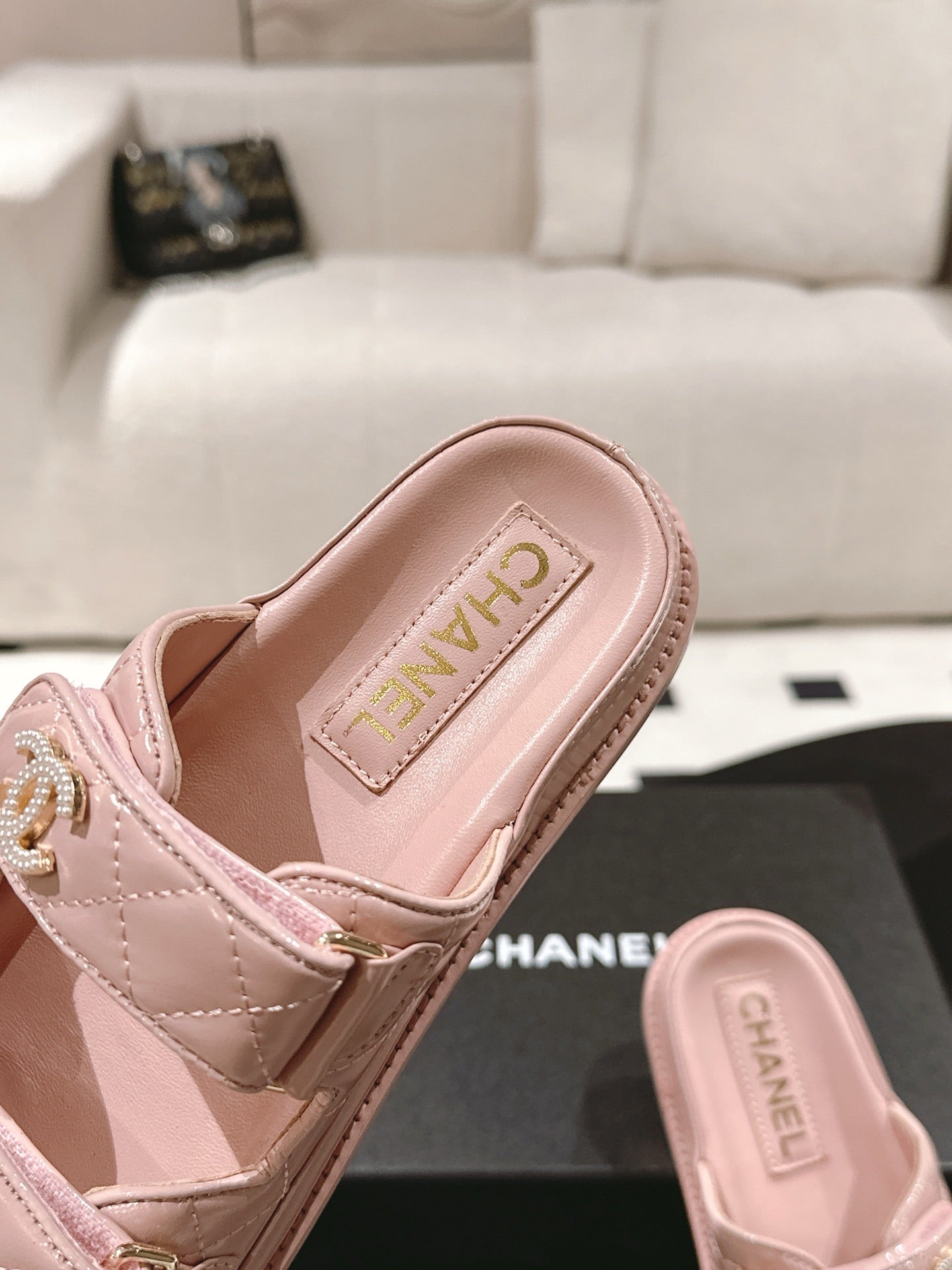 CC 25 Dad Sandal Mule Pink Pastel Patent Leather 237580