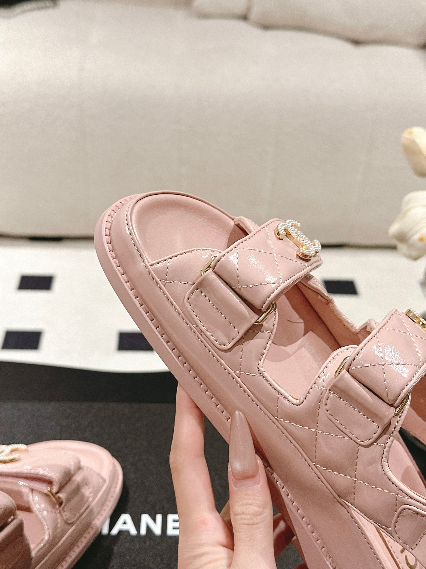 CC 25 Dad Deals Sandals Pink Pastel Patent Leather 237586