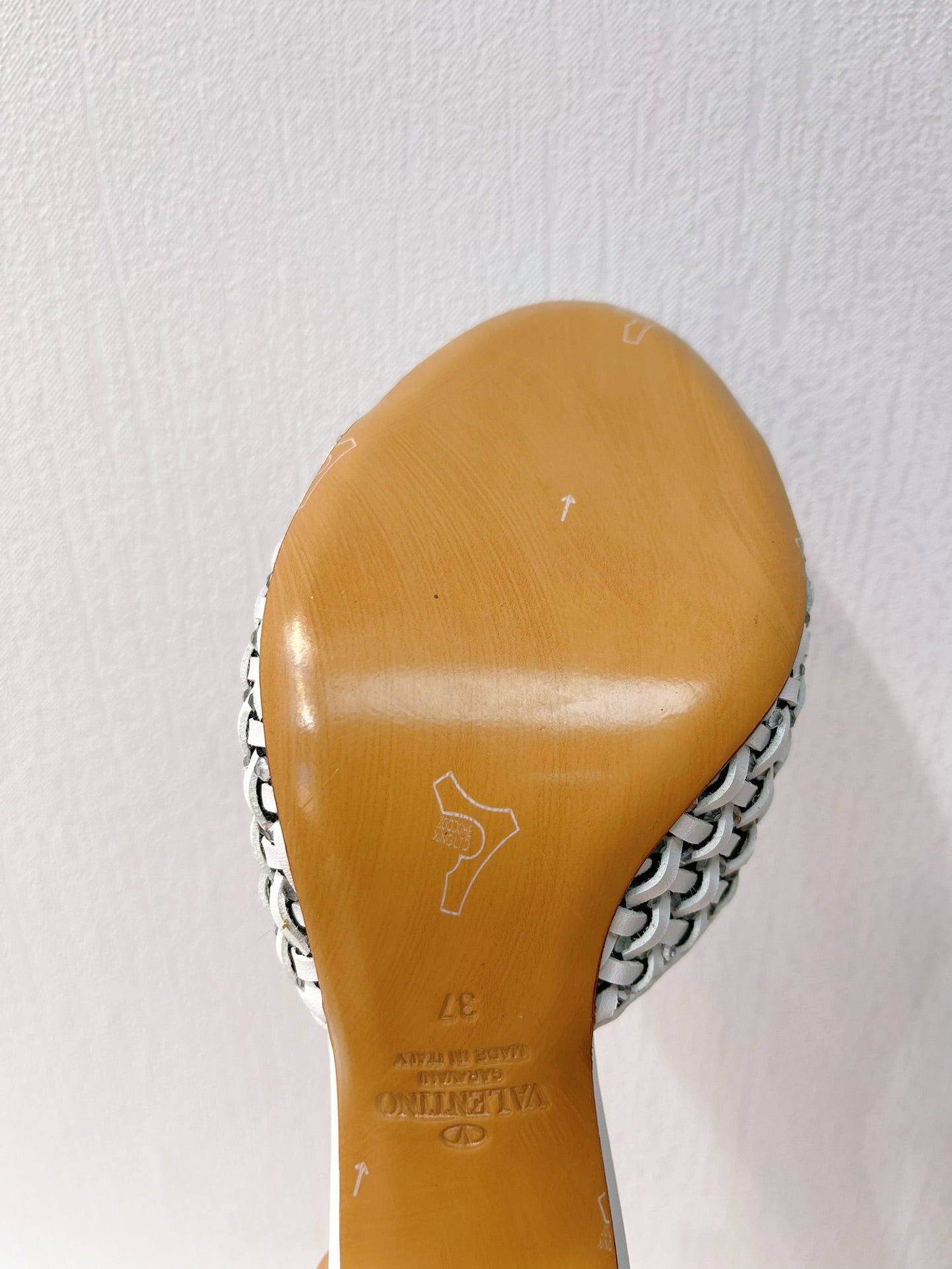 VT High Heeled Sandals White Sheepskin 292788