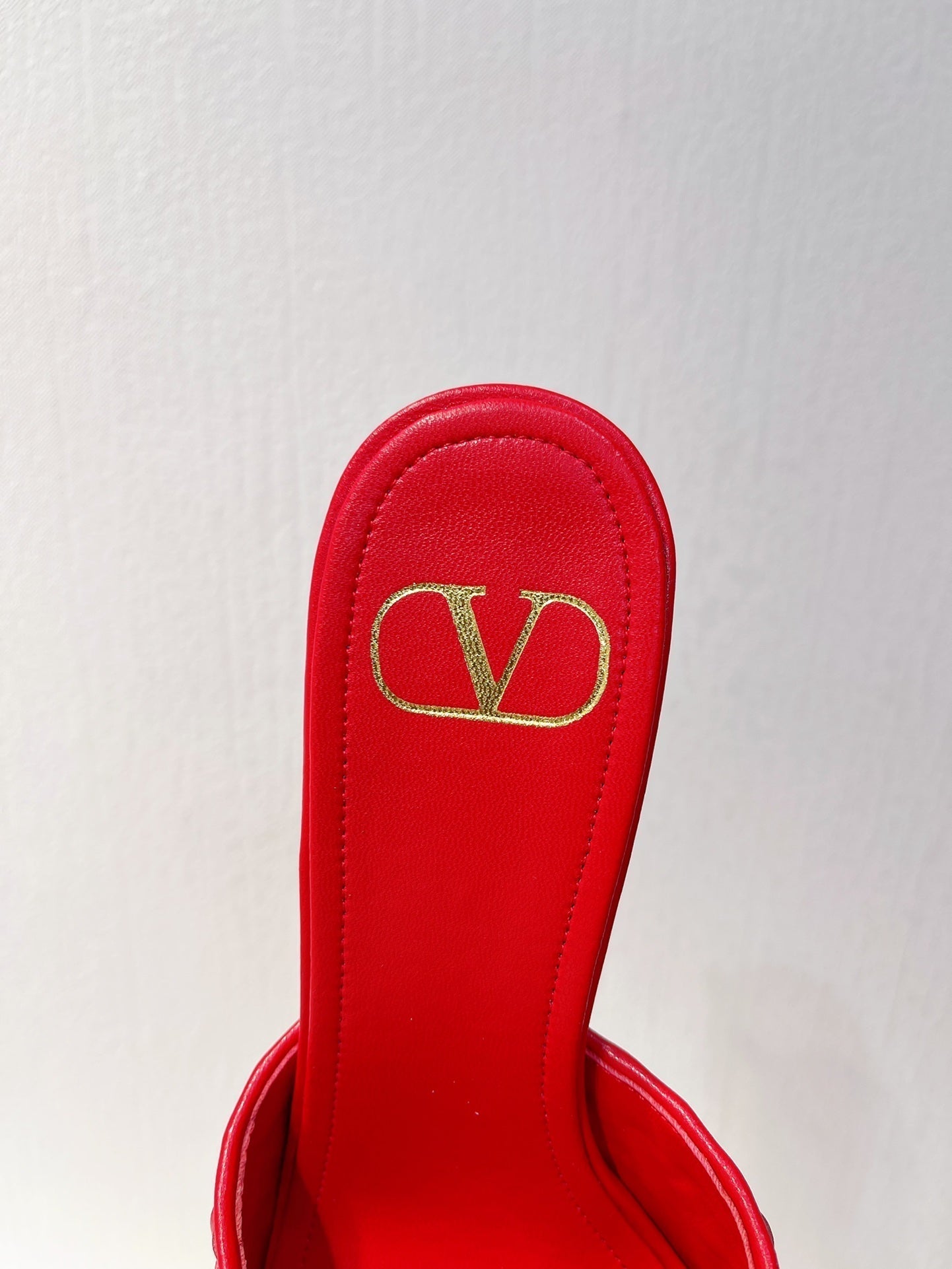 VT High Heeled Sandals Red  Sheepskin 292797