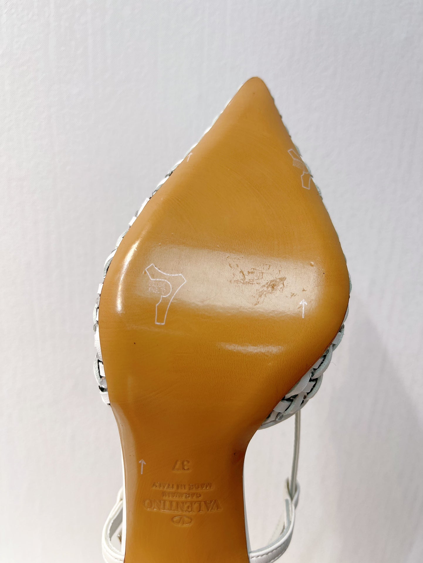 VT High Heeled Slingbacks White  Sheepskin 292800