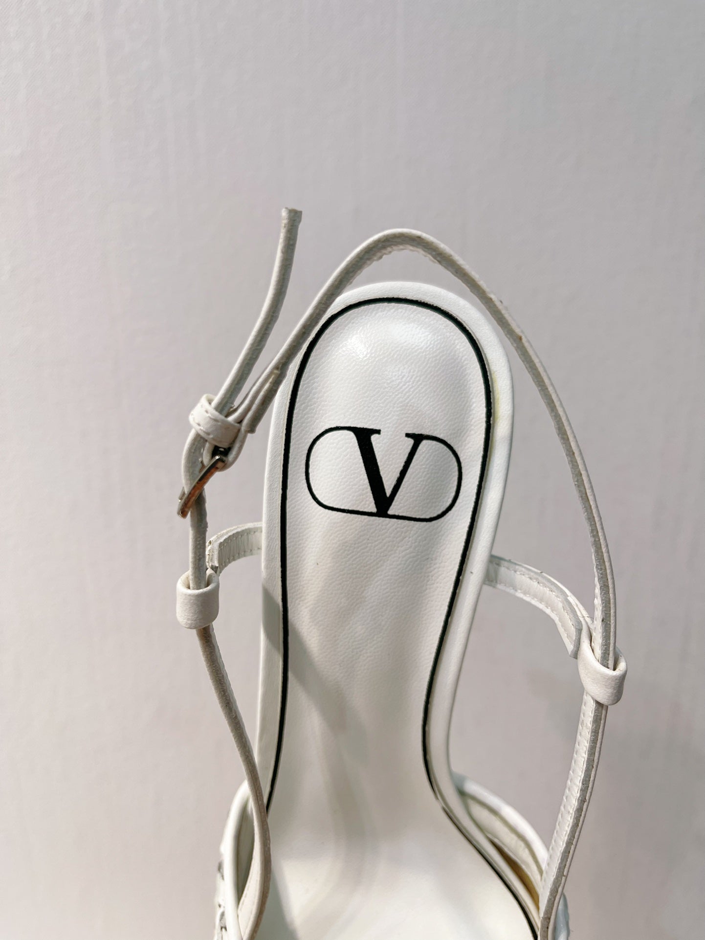 VT High Heeled Slingbacks White  Sheepskin 292800