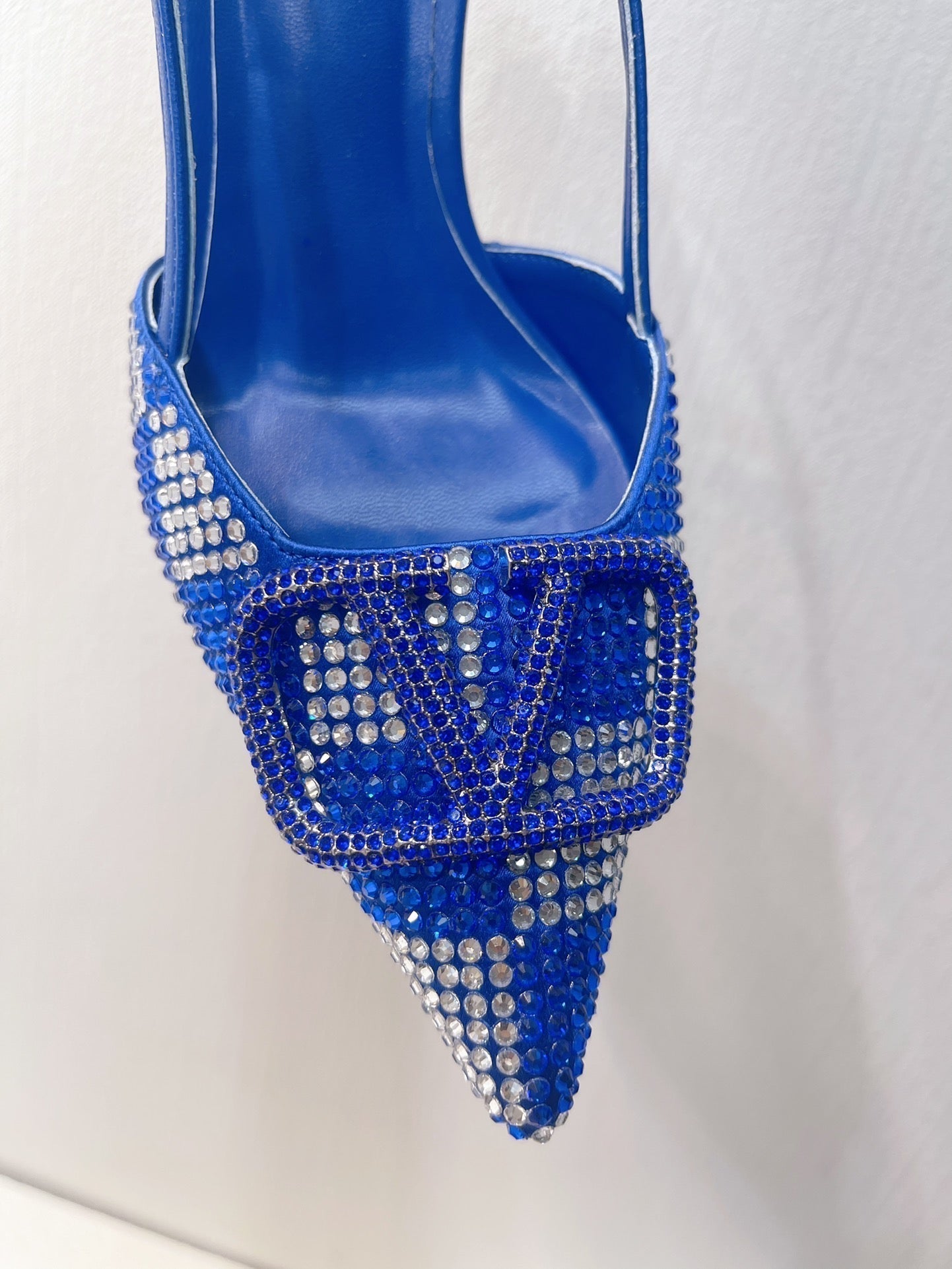 VT High Heeled Slingbacks  Blue Sheepskin 292817