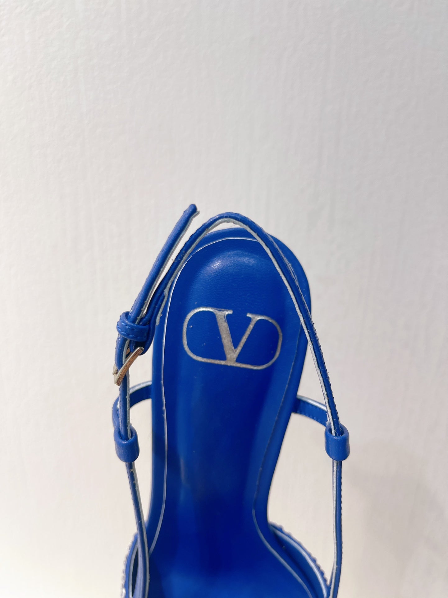 VT High Heeled Slingbacks  Blue Sheepskin 292817