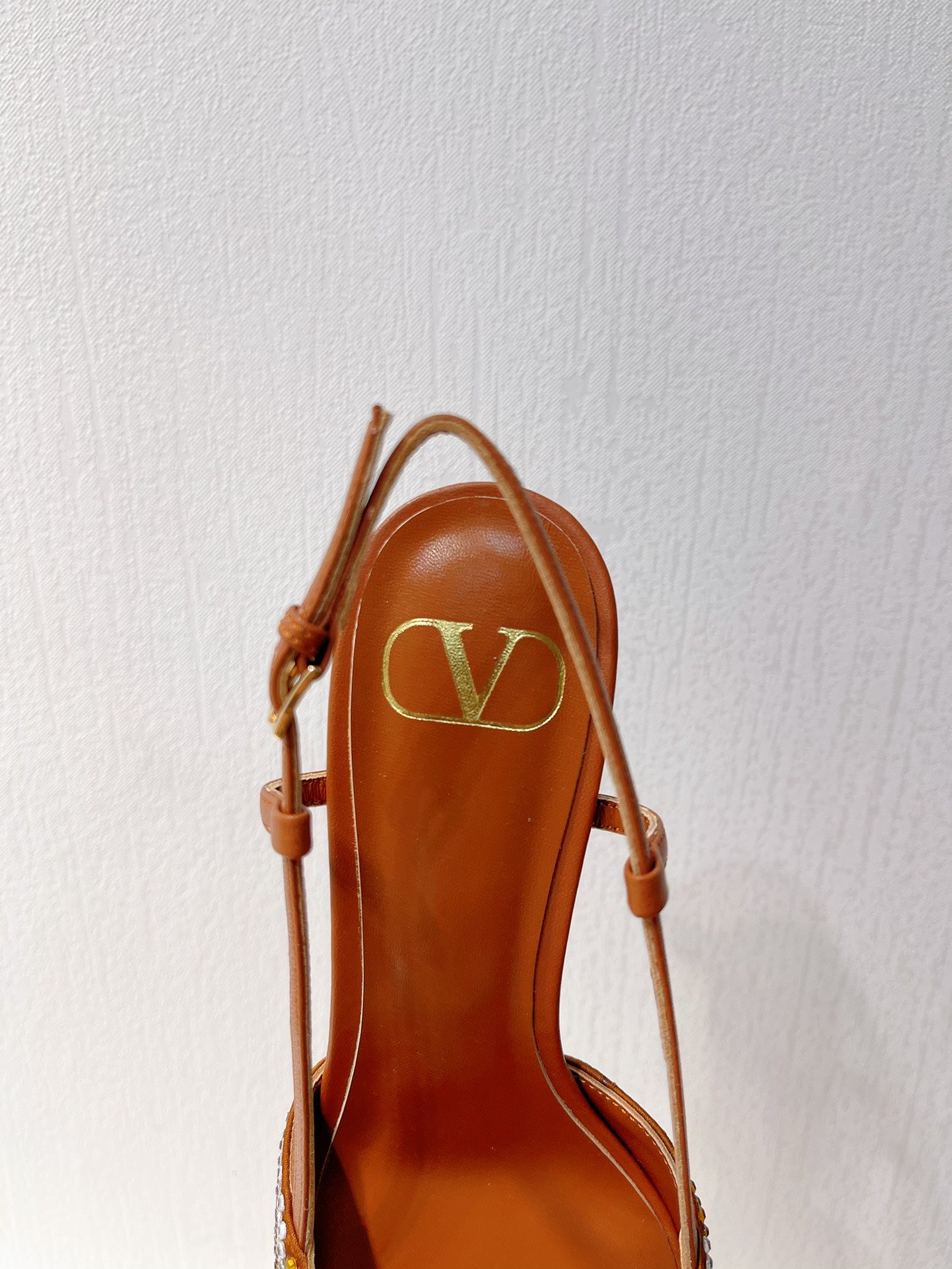 VT High Heeled Slingbacks Russet Sheepskin 292822