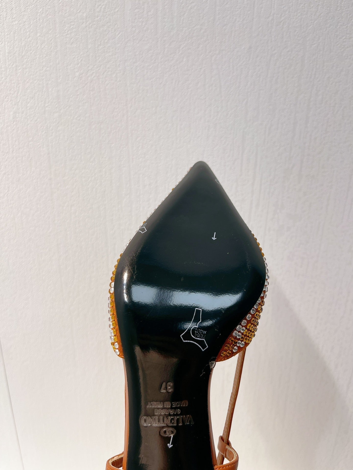 VT High Heeled Slingbacks Russet Sheepskin 292822