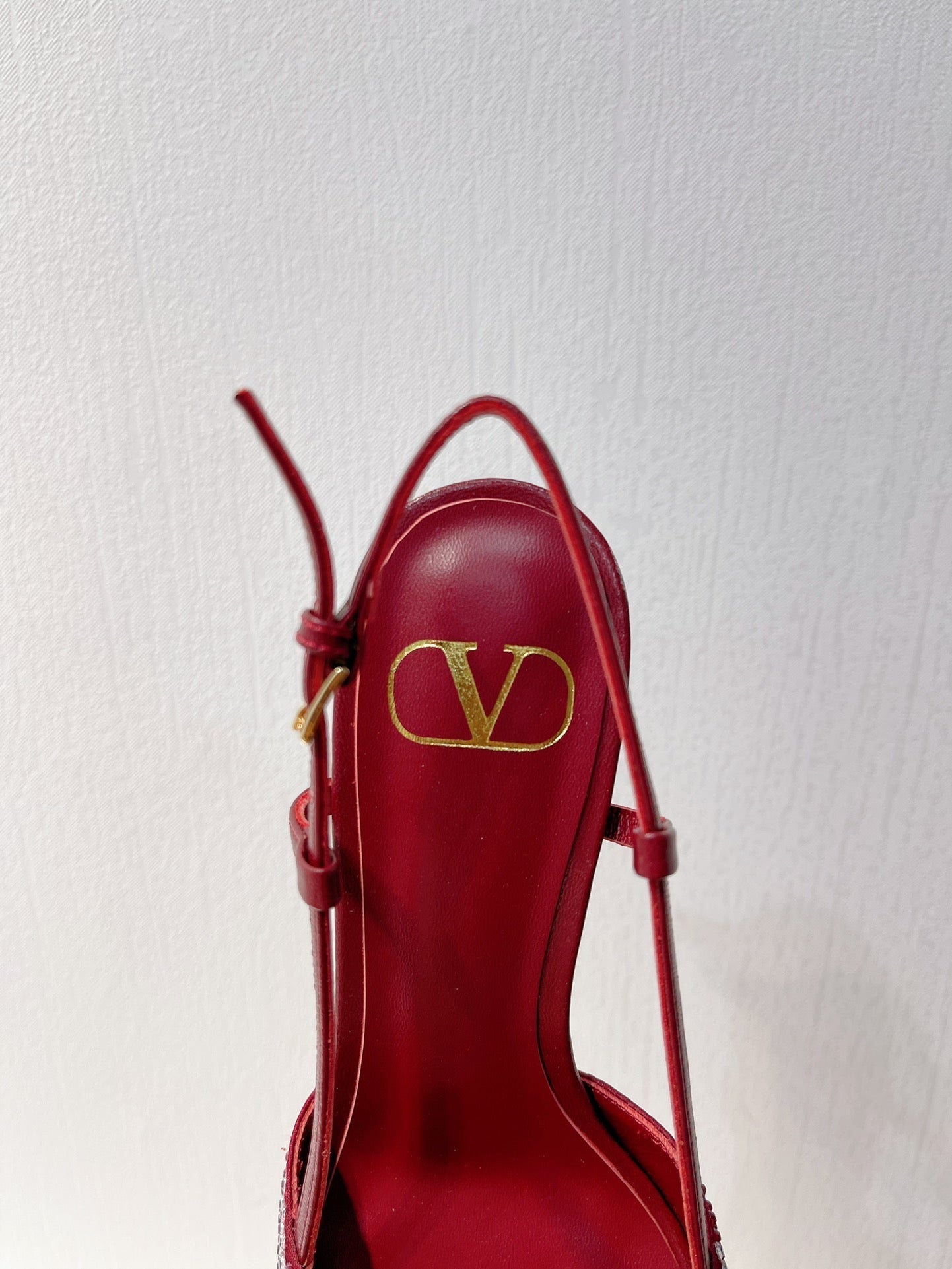 VT High Heeled Slingbacks  Ruby Red Sheepskin 292825