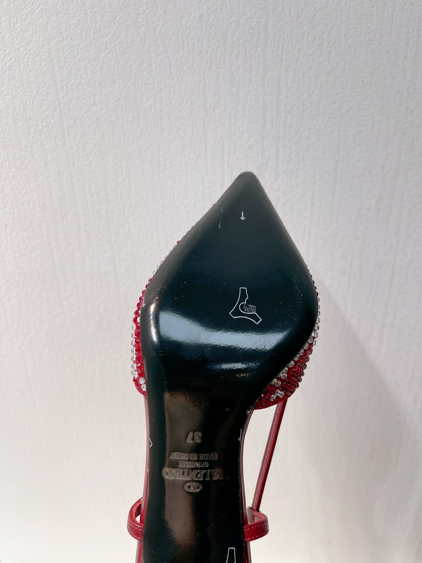 VT High Heeled Slingbacks  Ruby Red Sheepskin 292825