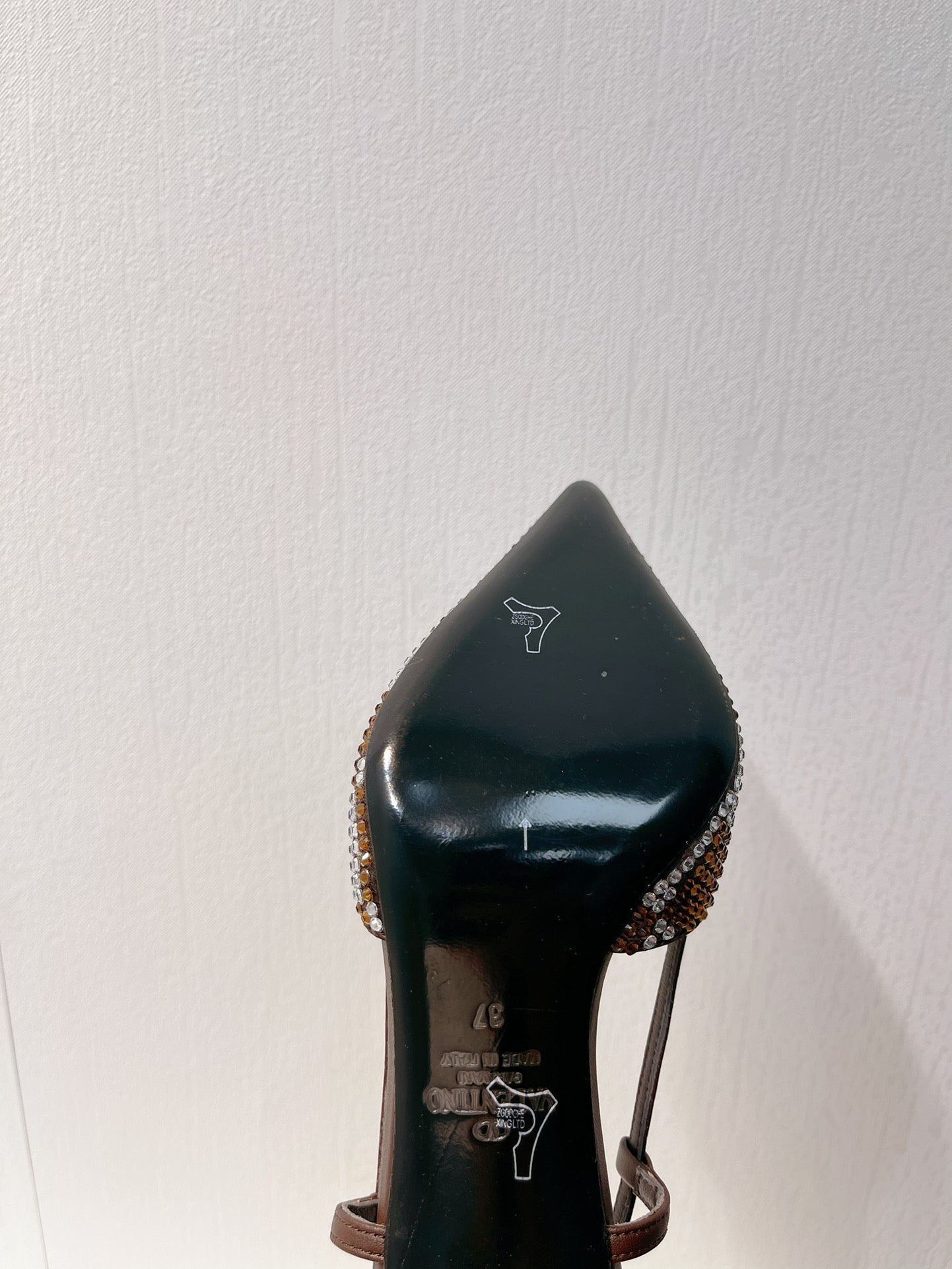 VT High Heeled Slingbacks  Brown Chocolate Sheepskin 292826