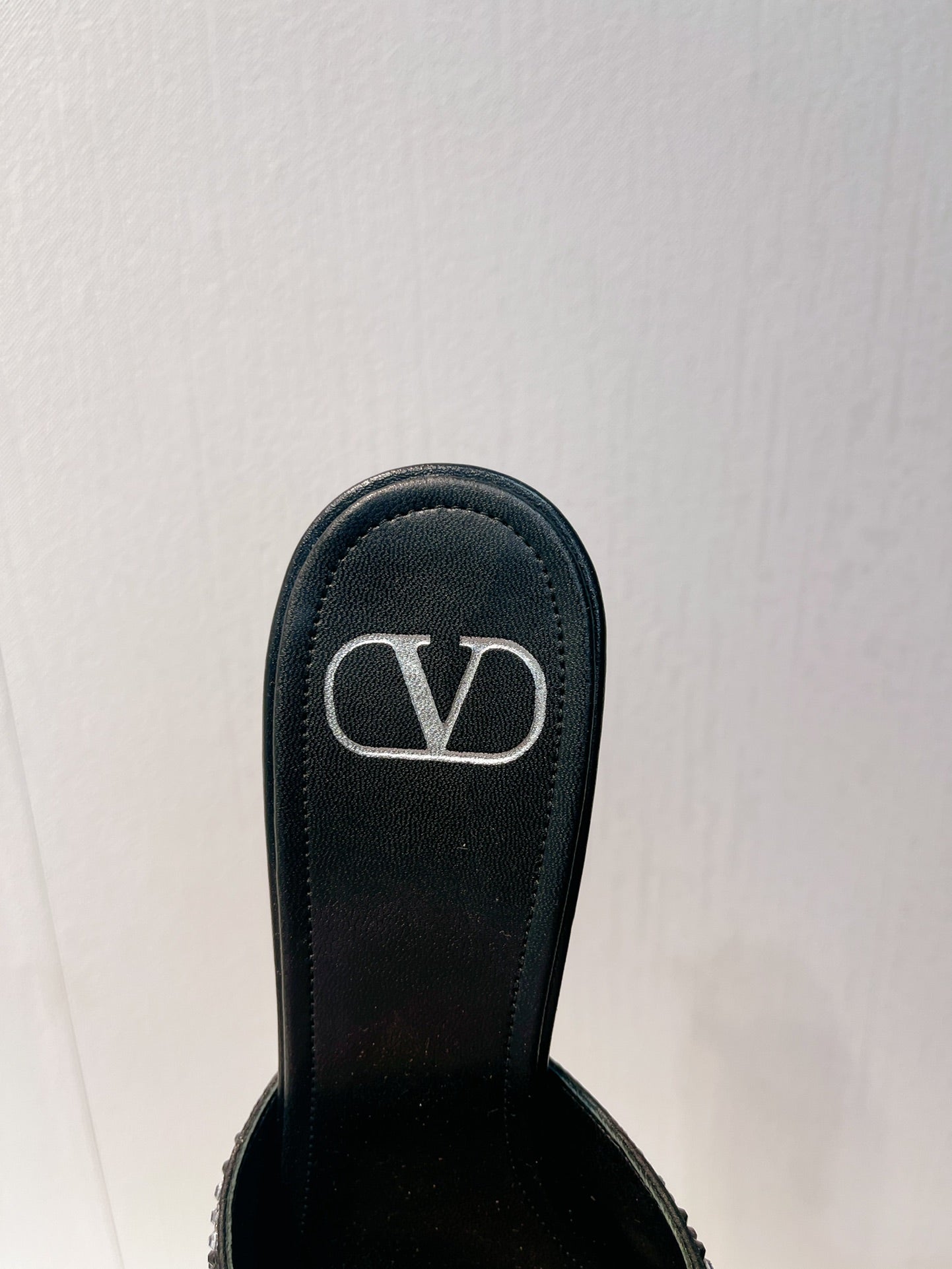 VT High Heeled Sandals Black Sheepskin 292831