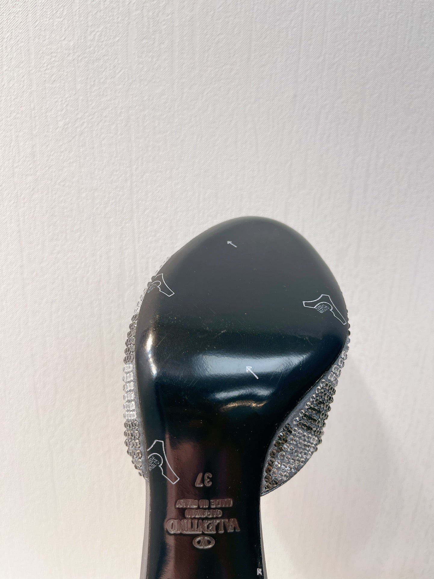 VT High Heeled Sandals Black Silver Sheepskin 292835