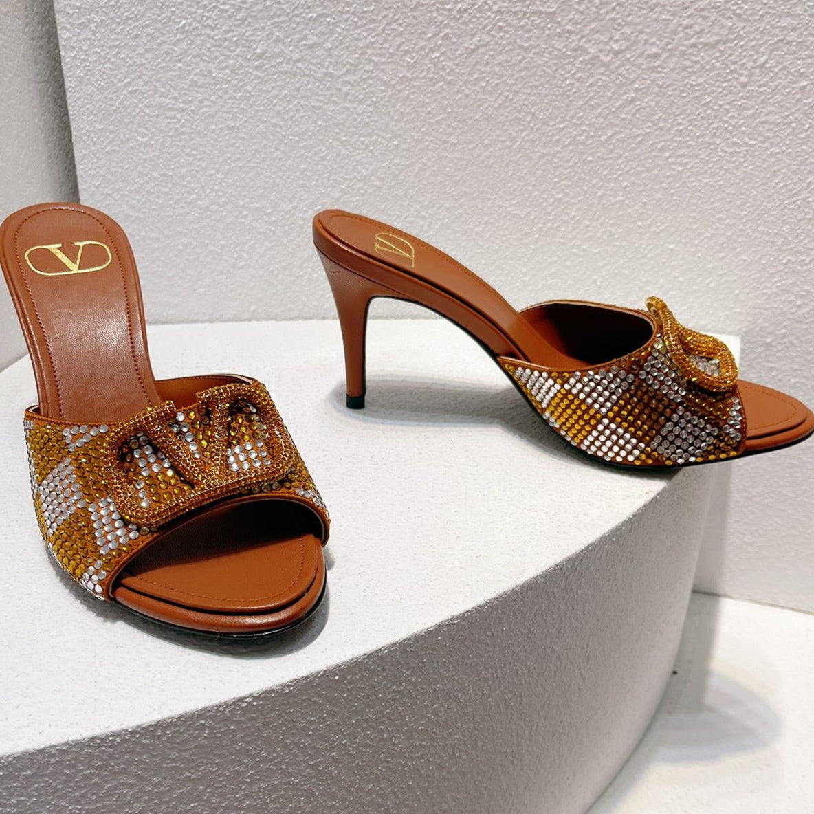 VT High Heeled Sandals Russet Sheepskin 292837