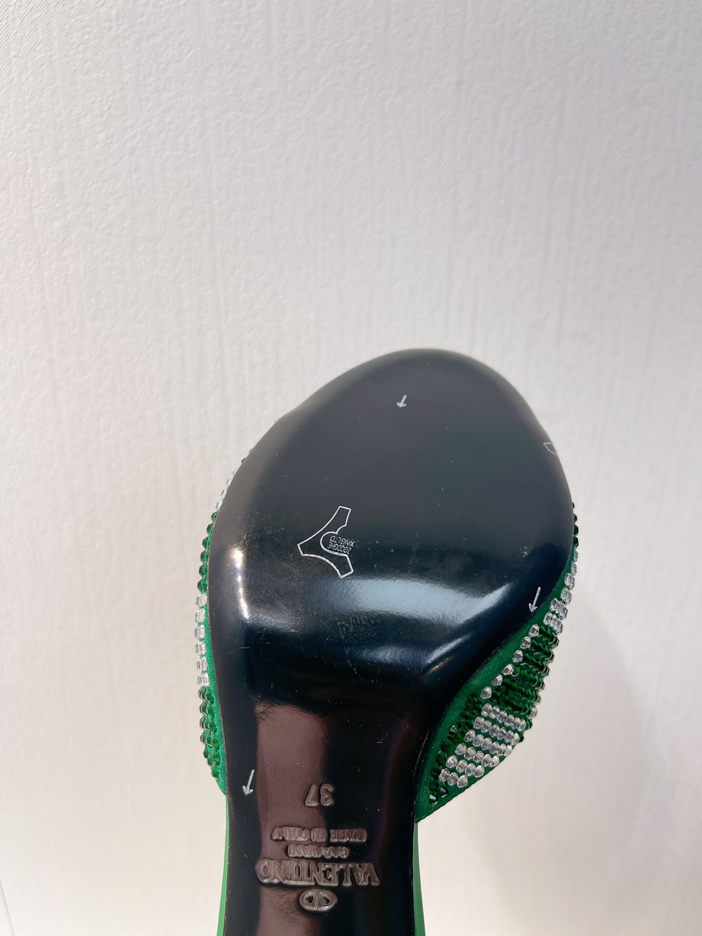 VT High Heeled Sandals Green Sheepskin 292840