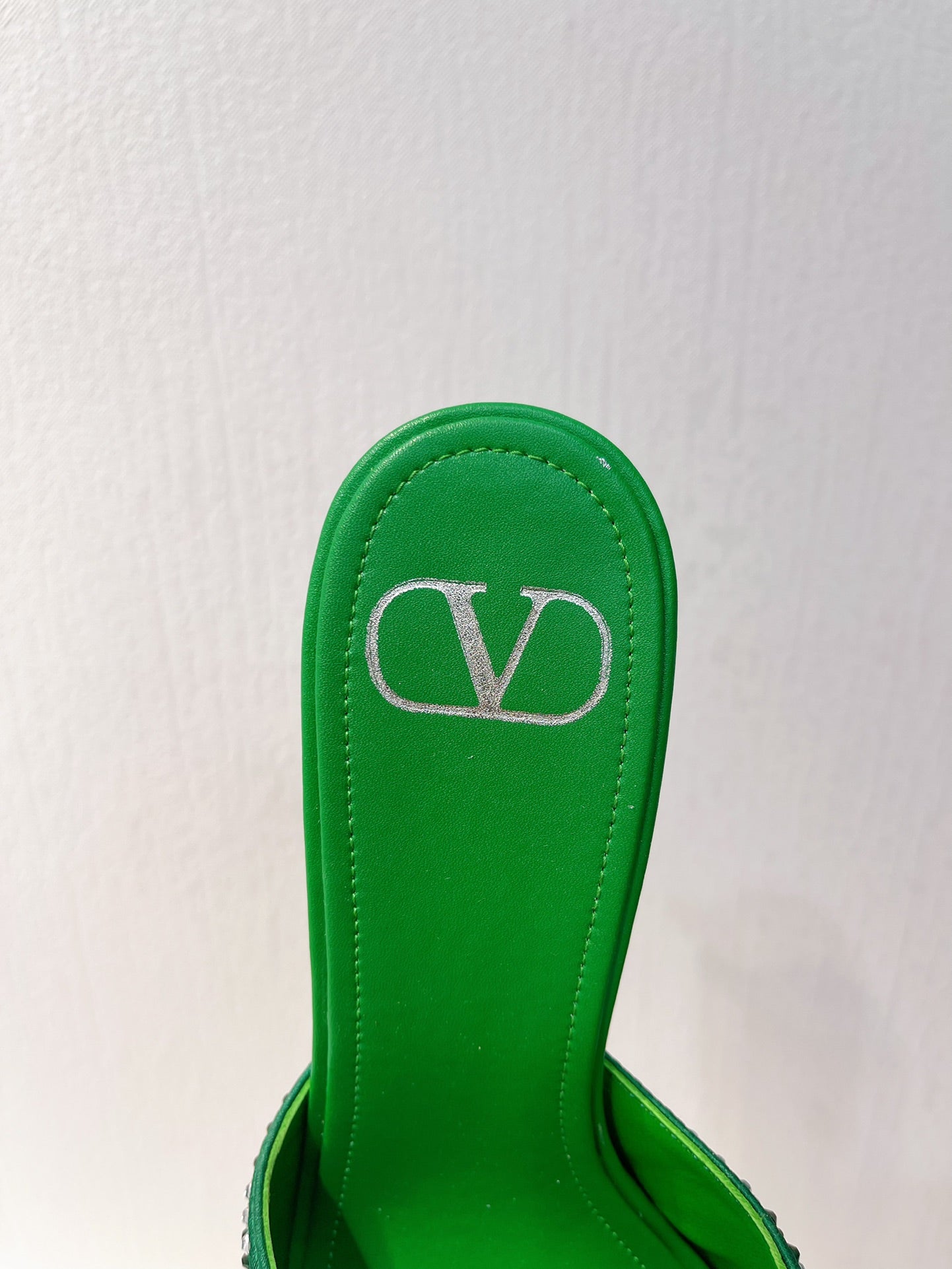 VT High Heeled Sandals Green Sheepskin 292840