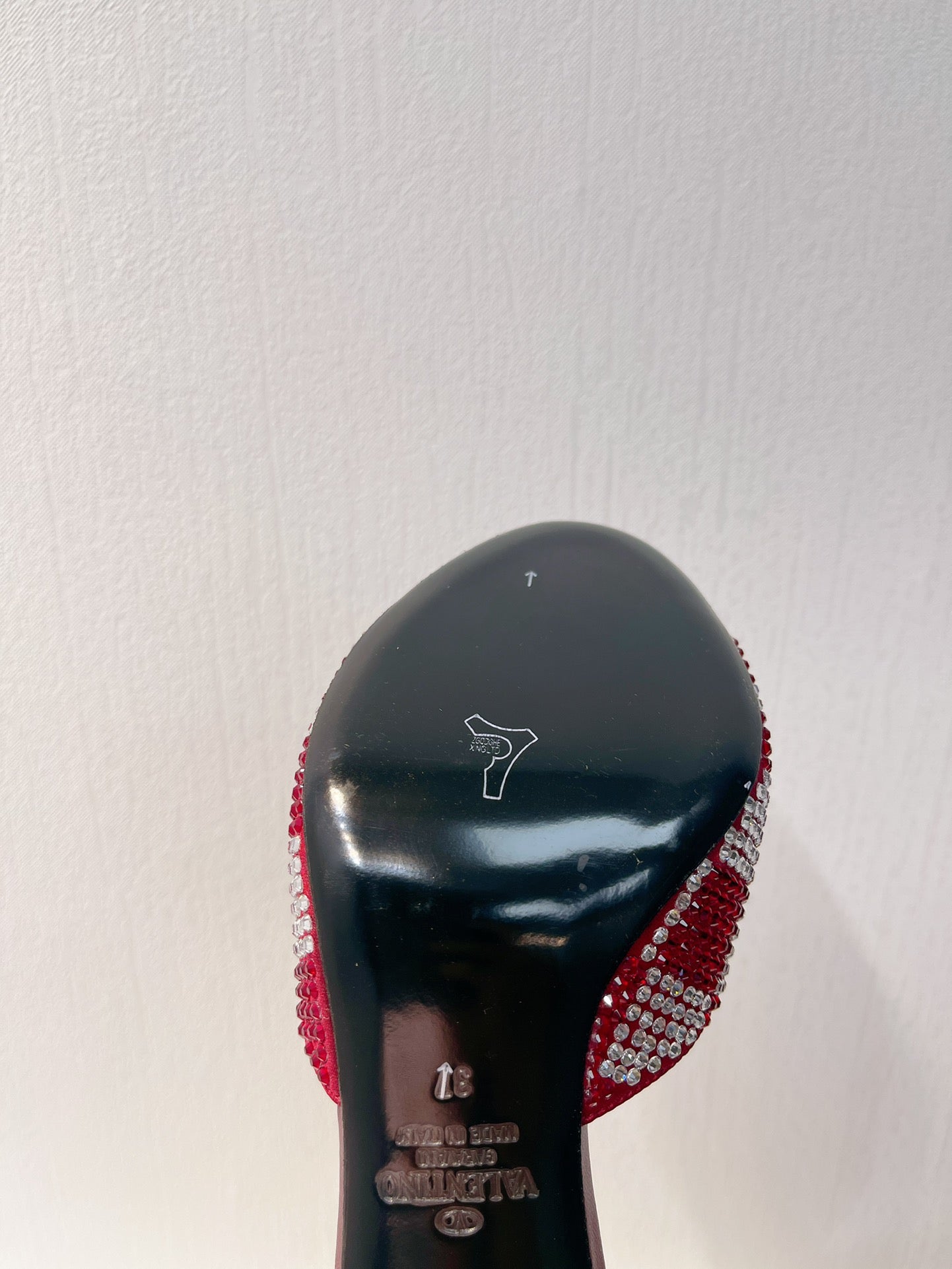 VT High Heeled Sandals Ruby Red Sheepskin 292842