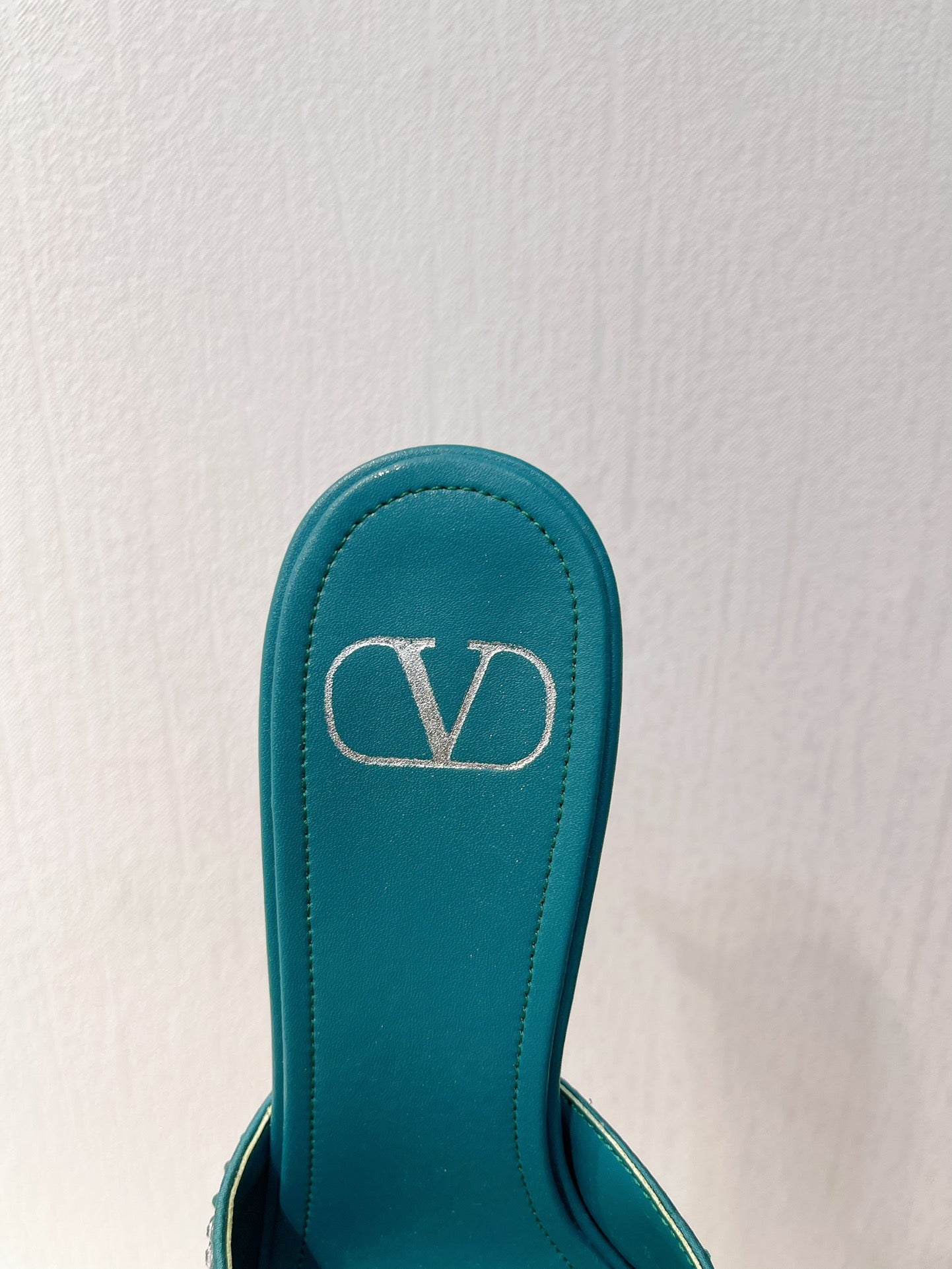 VT High Heeled Sandals Emerald Green Sheepskin 292850