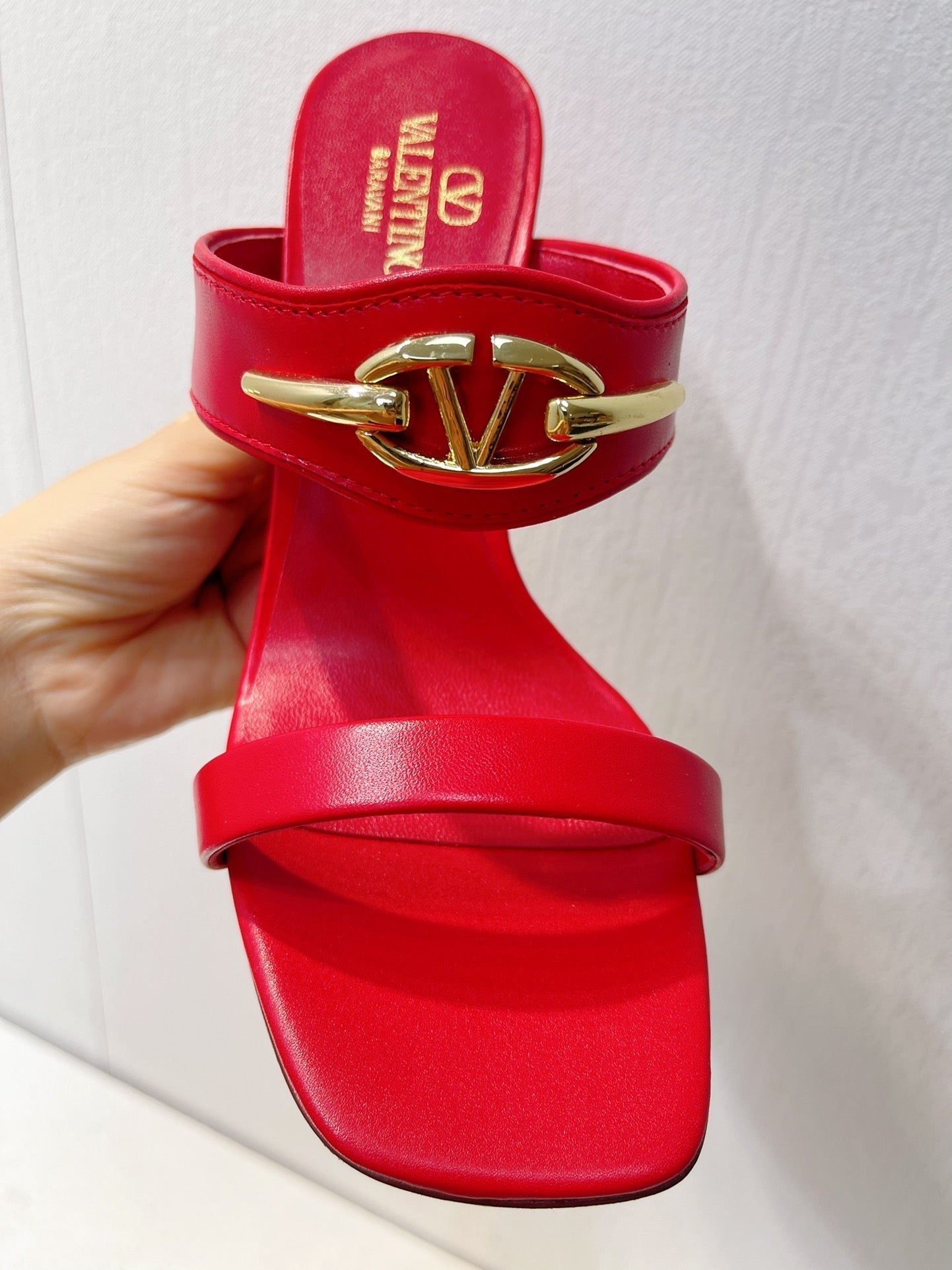 VT Heeled Sandal Red Cowhide 292879