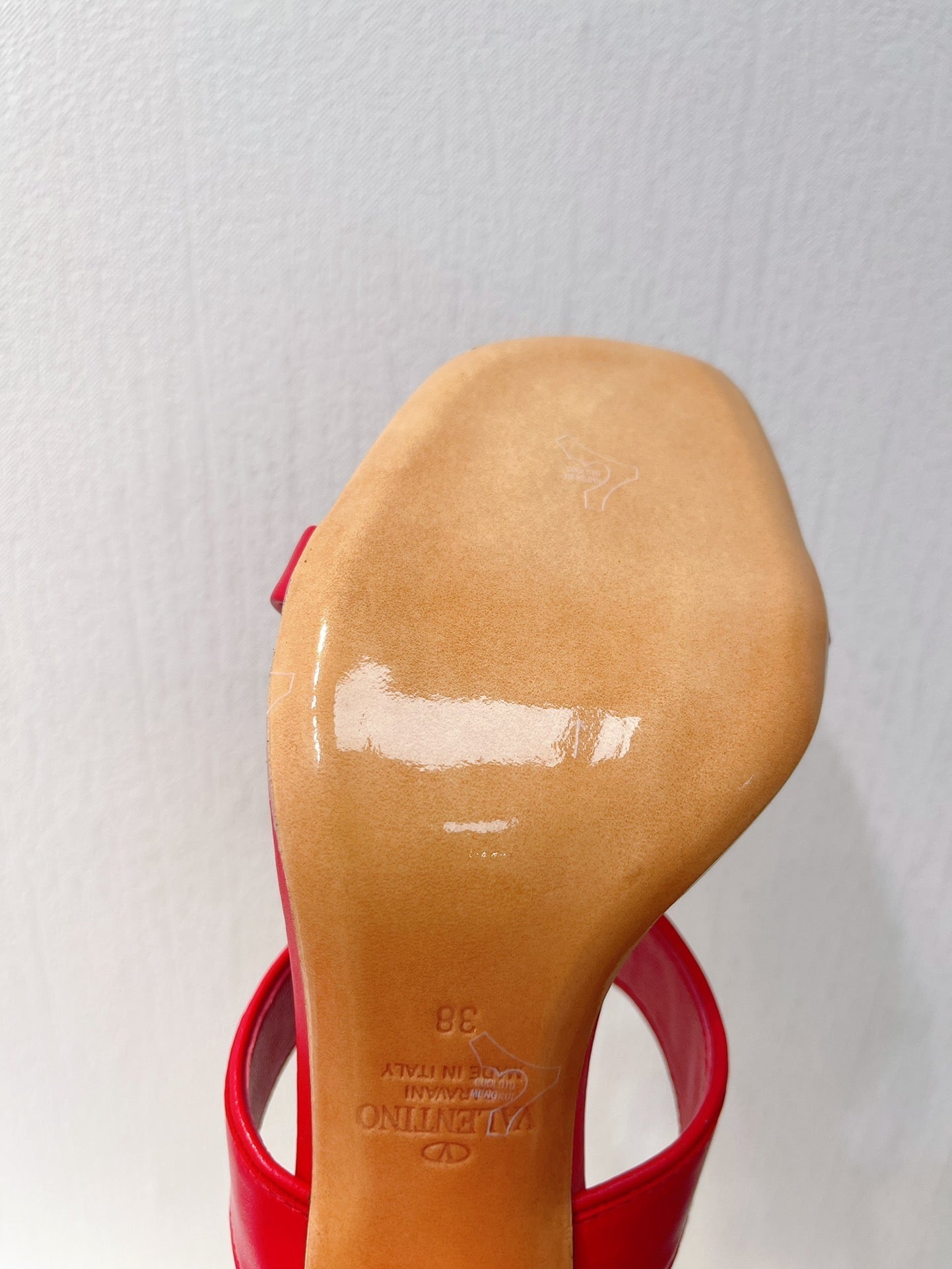 VT Heeled Sandal Red Cowhide 292879