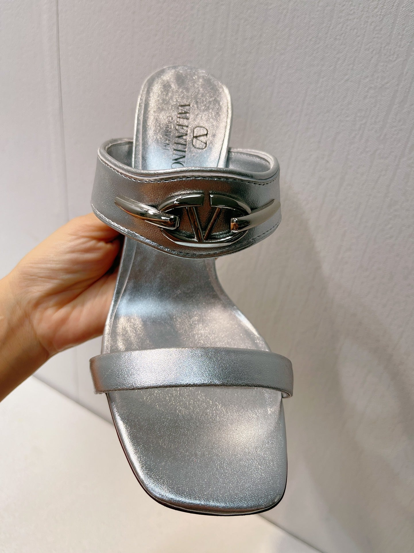 VT Heeled  Sandal Silver Cowhide 292883