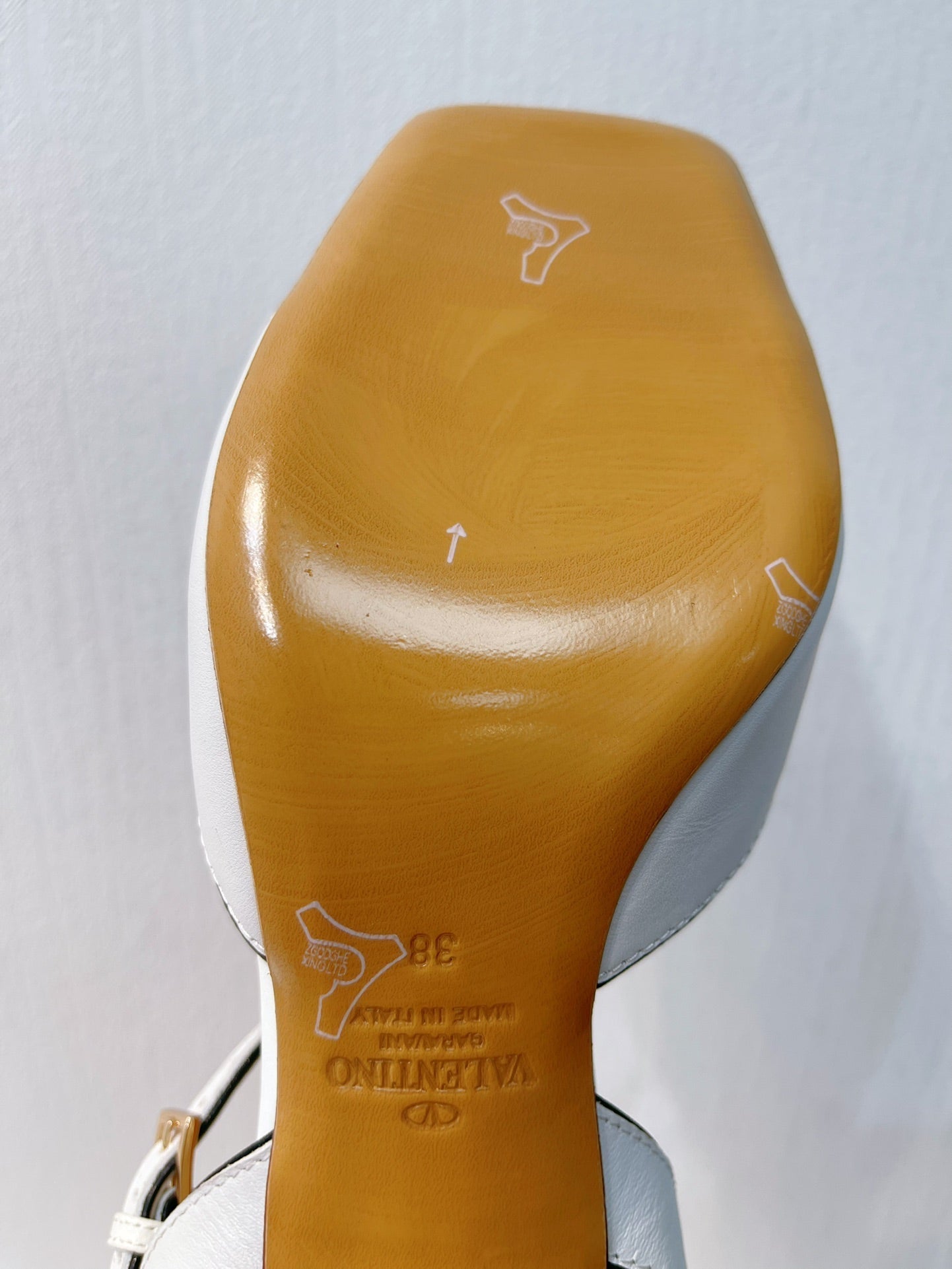 VT Sandals Heels 50mm White Cowhide 292768