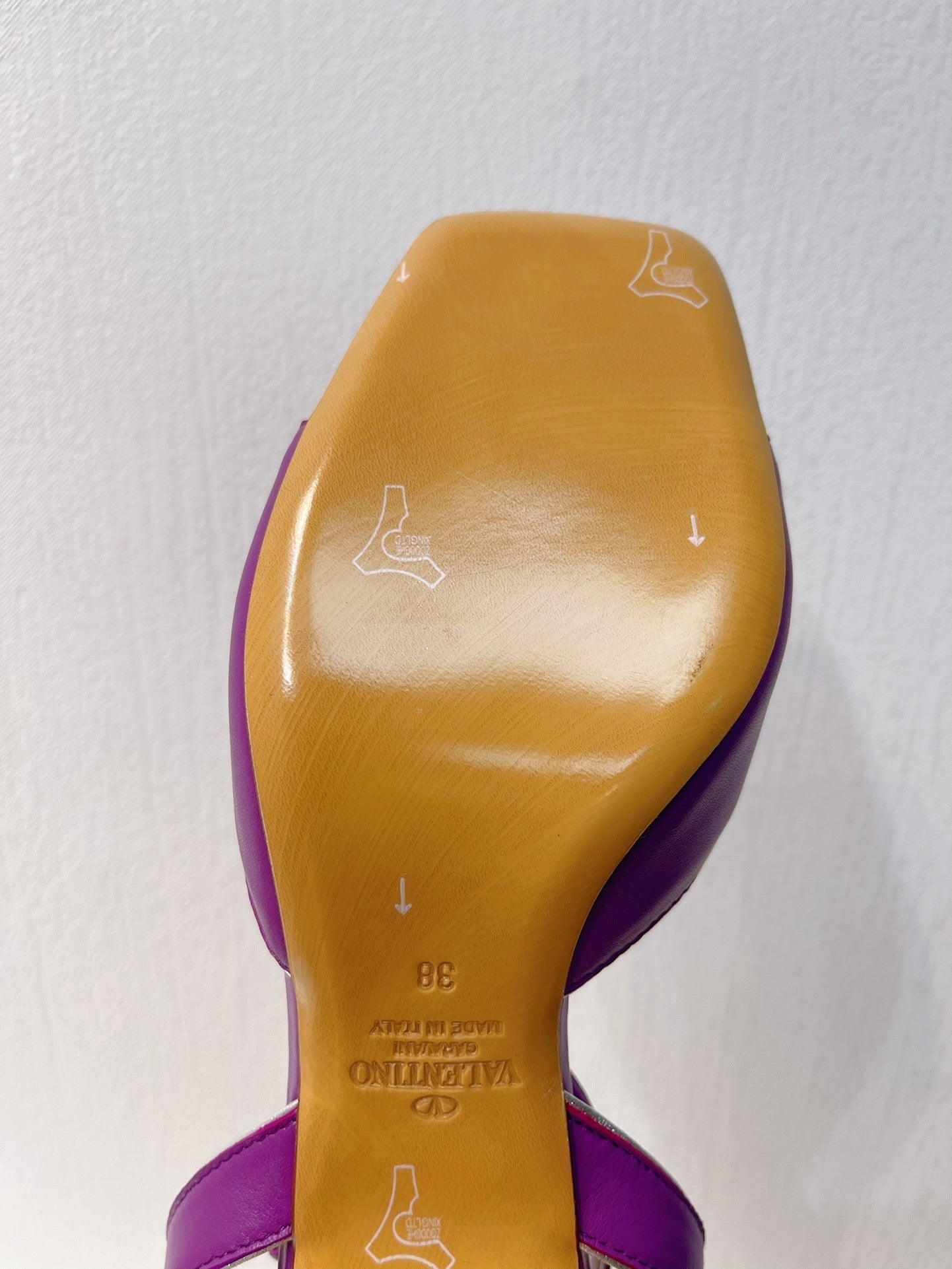 VT Sandals Heels 50mm Purple Cowhide 292771