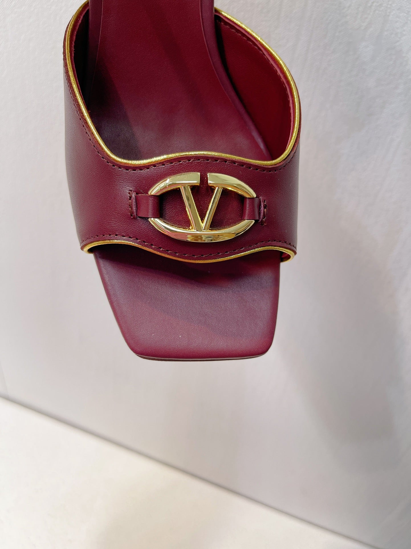 VT Sandals Heels  70mm  Ruby Red Cowhide 292779