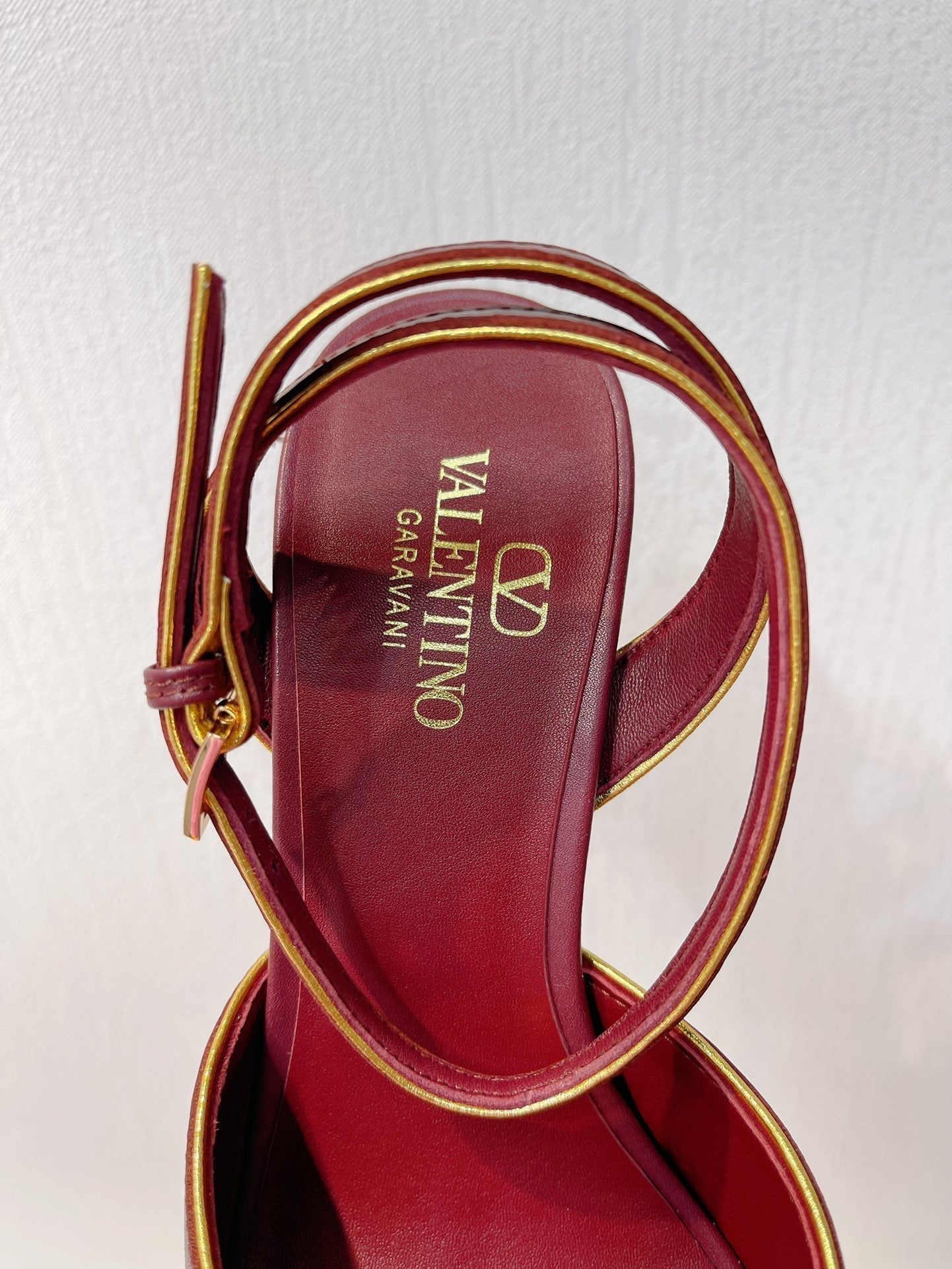 VT Sandals Heels  70mm  Ruby Red Cowhide 292779