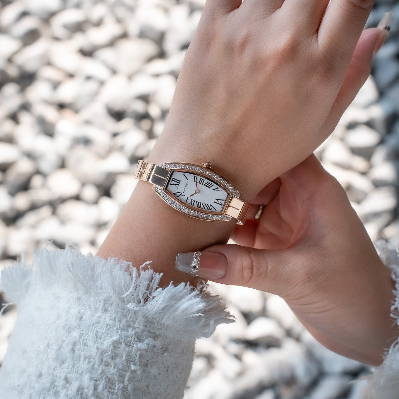 Cartier Tonneau 23mm Diamond Quartz