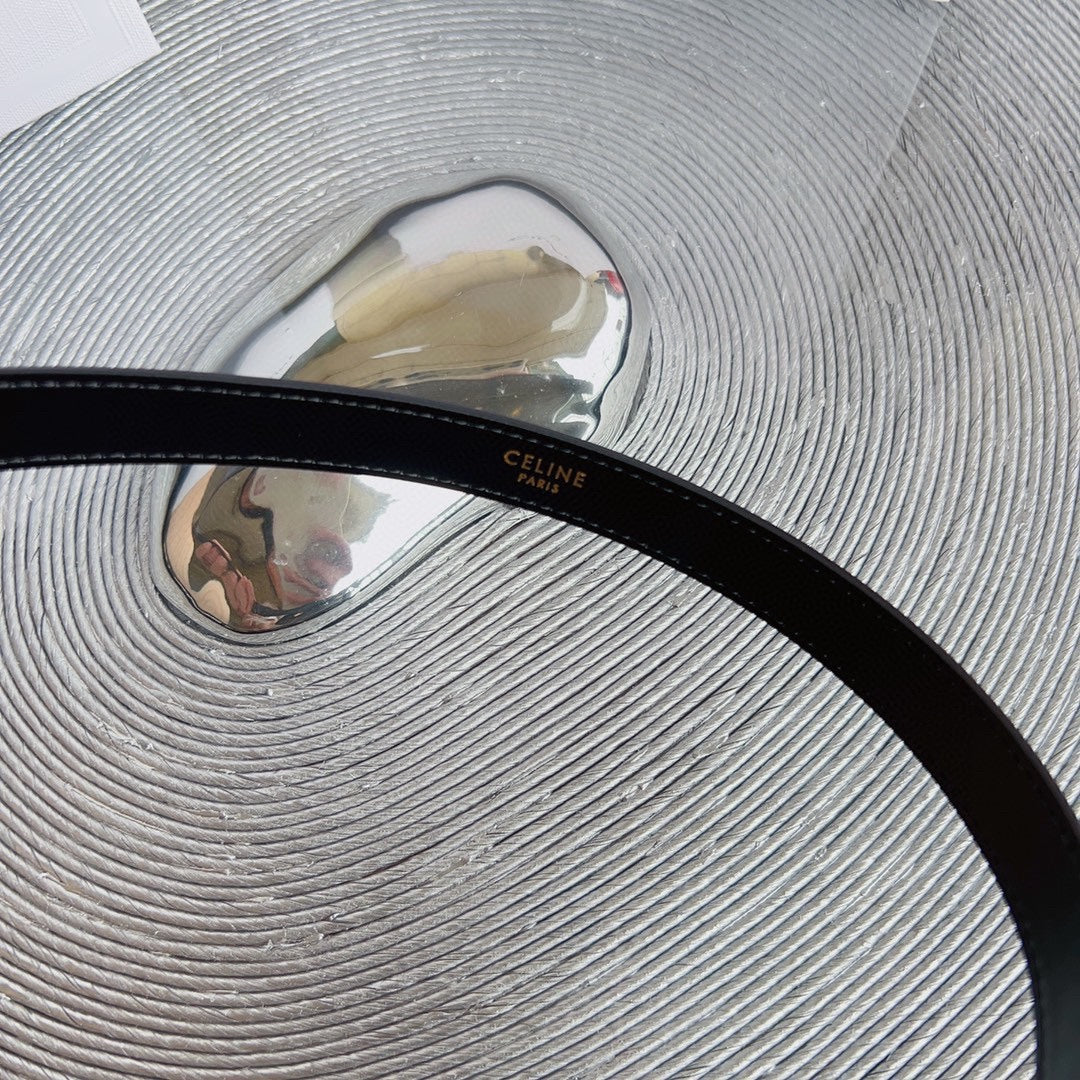 celin black calfskin belt bag