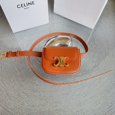 tan calfskin belt bag