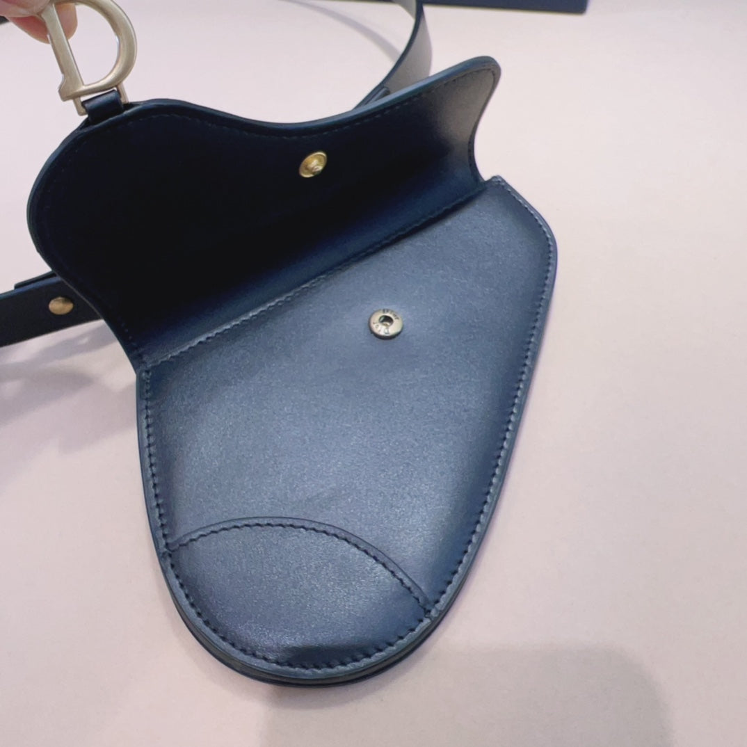 Saddle Removable Pouch Black Calfskin 20mm Belt