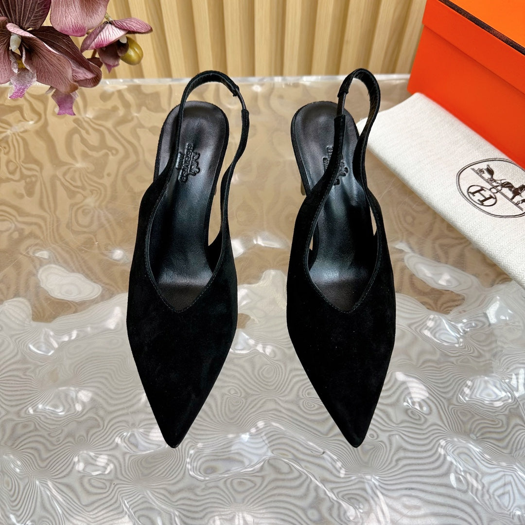 HM Intime 75 Pump Black Suede 957087