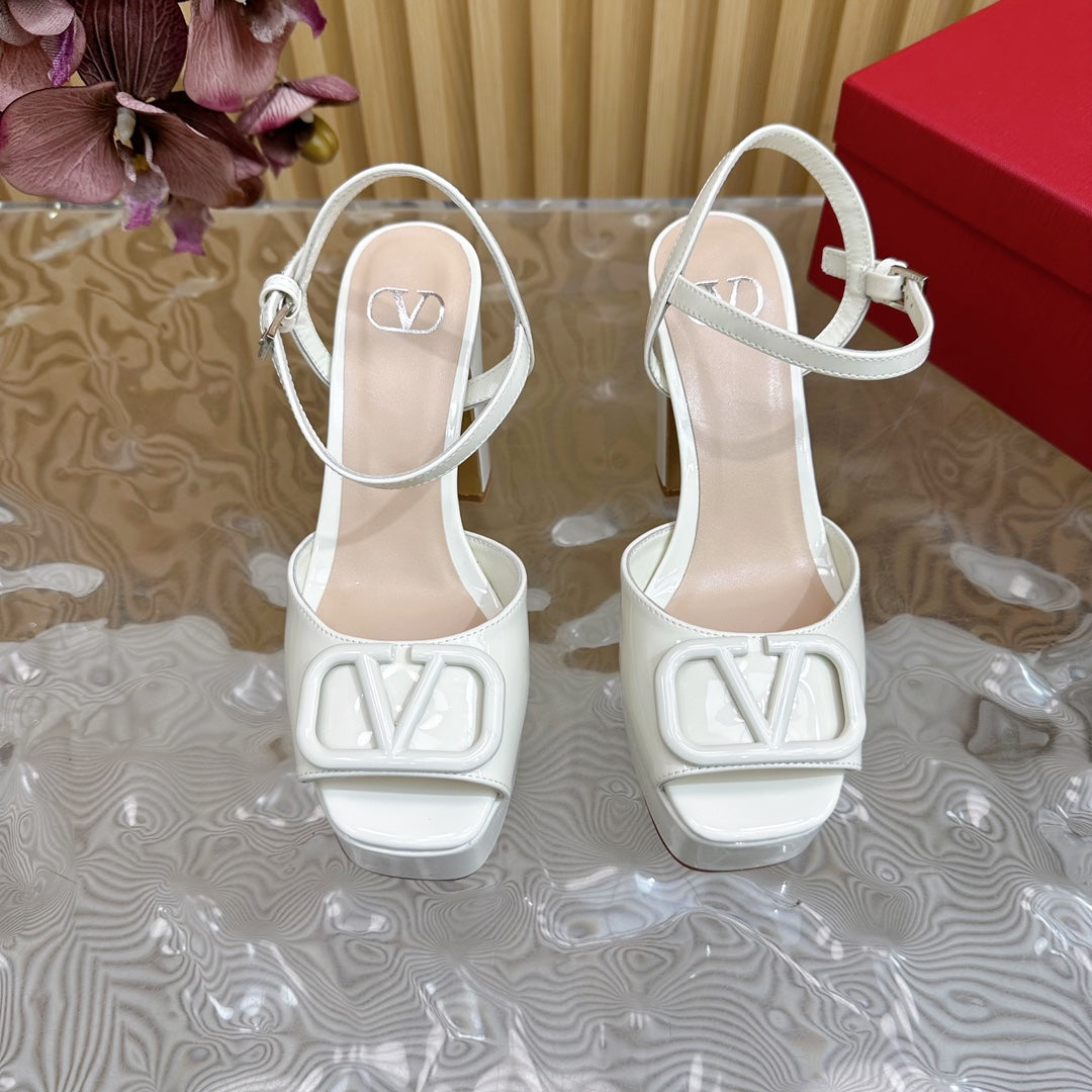 VT High Heels Sandals 110mm White Calfskin 286478