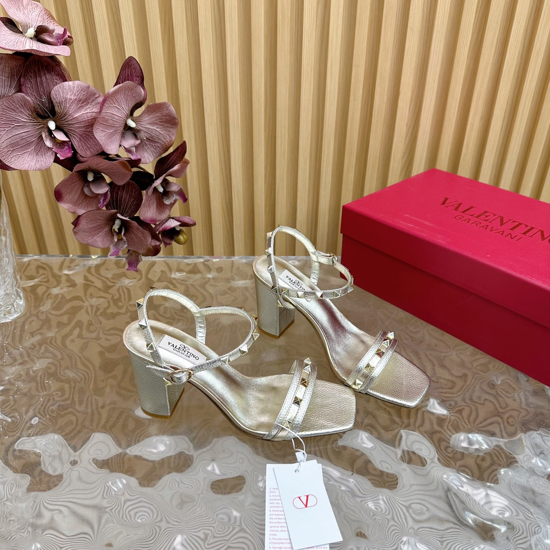 High Sandal 86mm In Silver Cowhide 102062