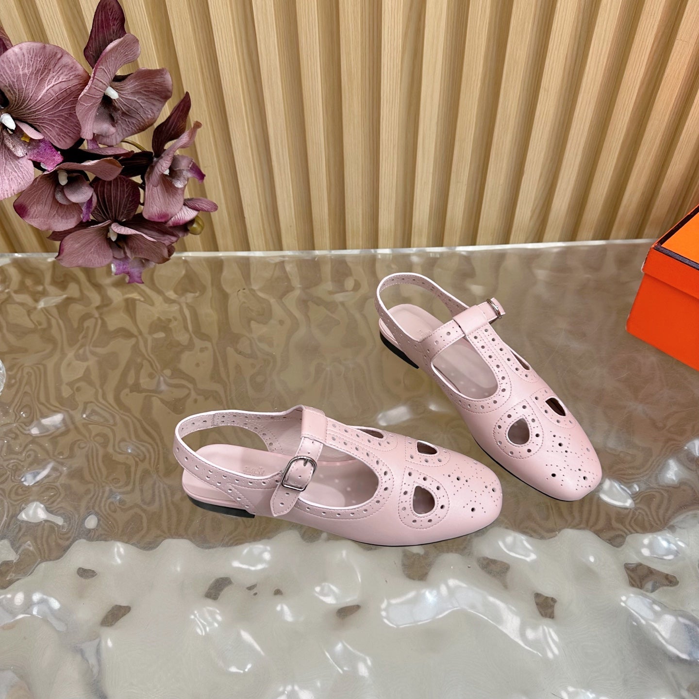 HM 25 Kim Slingback Pink Lambskin 352955