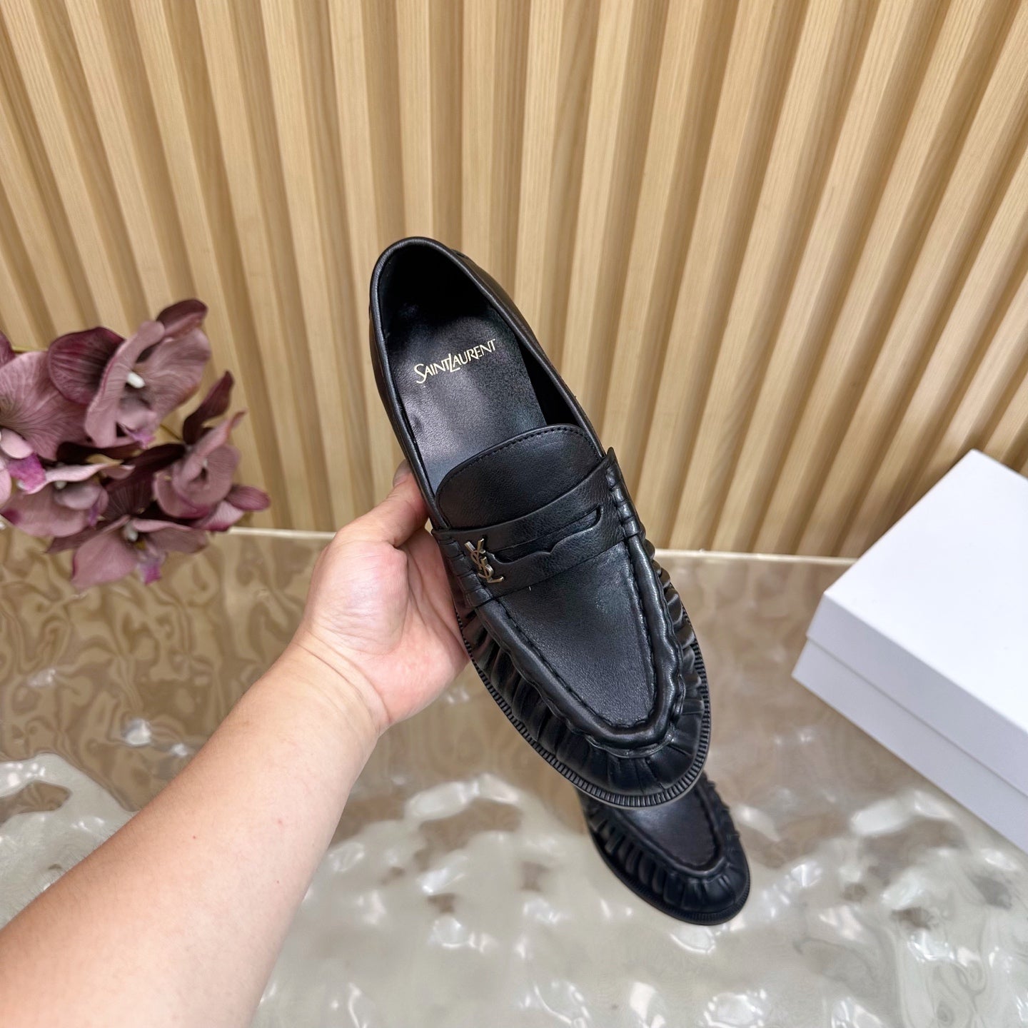 YSL 2025 Loafer Black Cowhide 174547