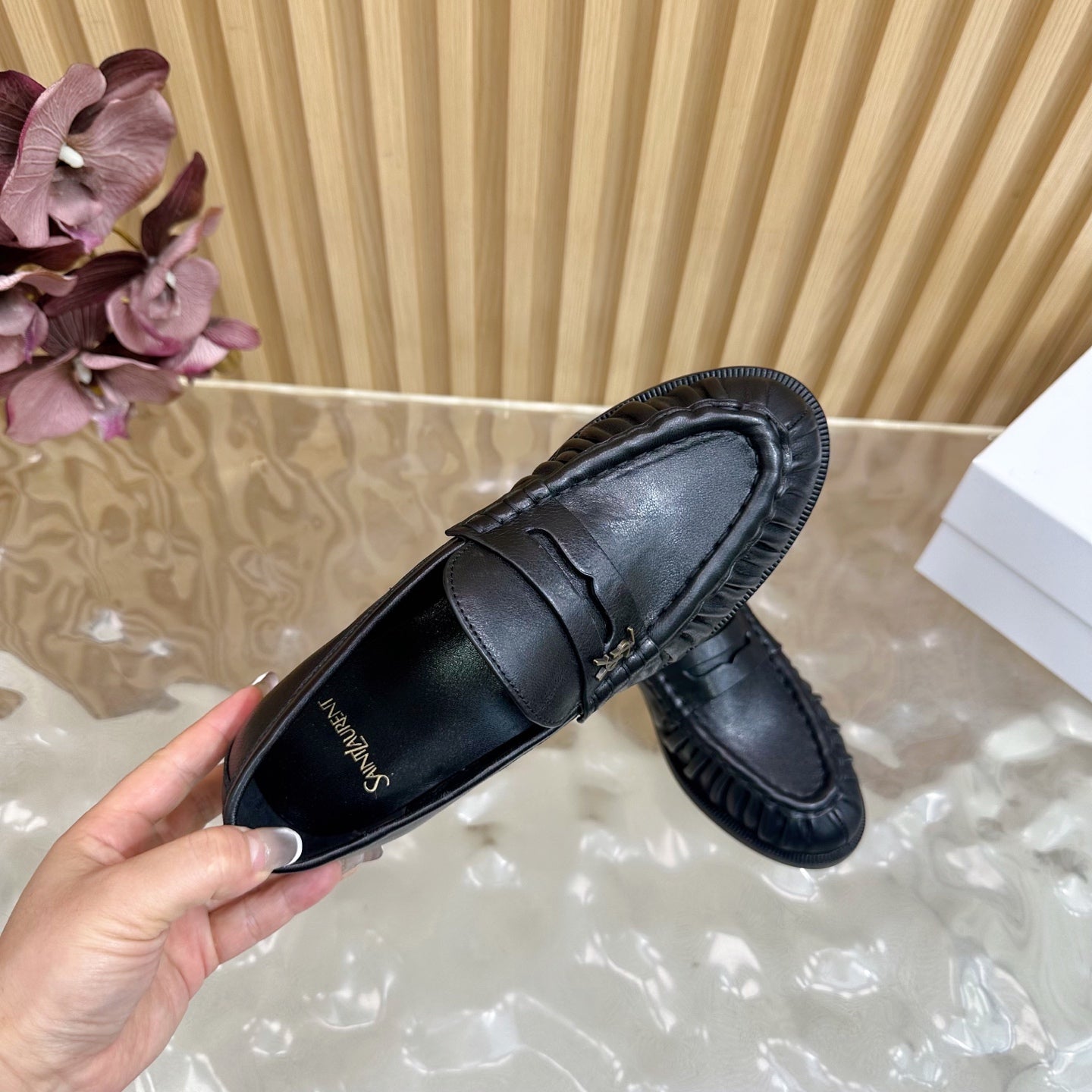 YSL 2025 Loafer Black Cowhide 174547