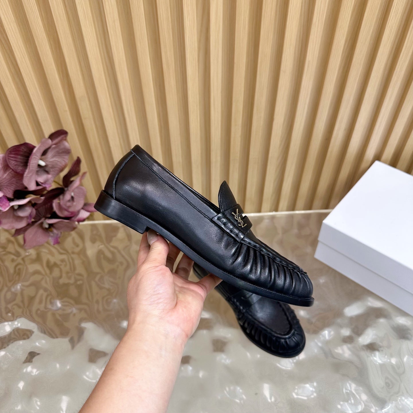 YSL 2025 Loafer Black Cowhide 174547